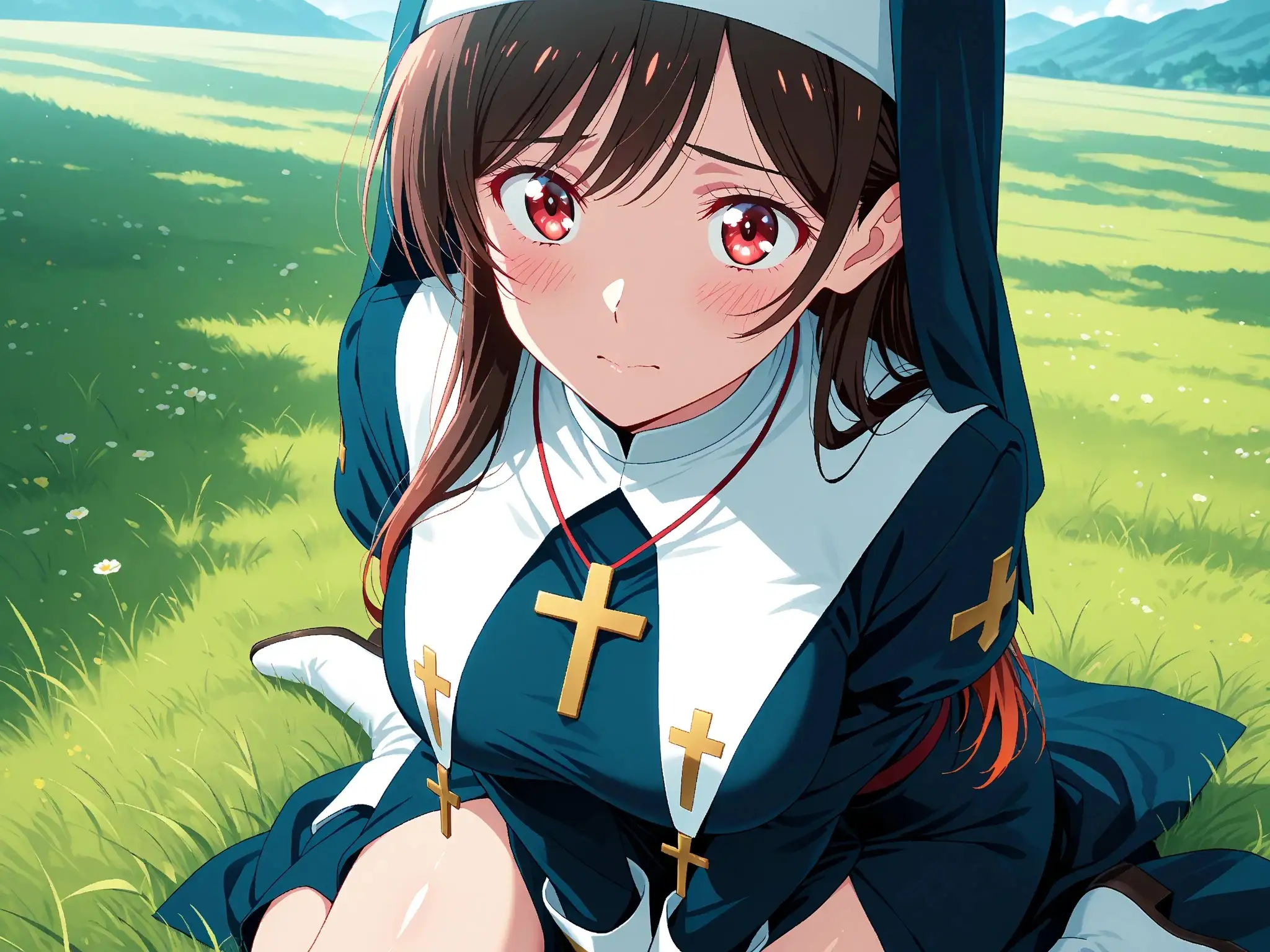 【発情ヒロイン】彼女、お借りし●す  水原●鶴  シスター服編 6ページ