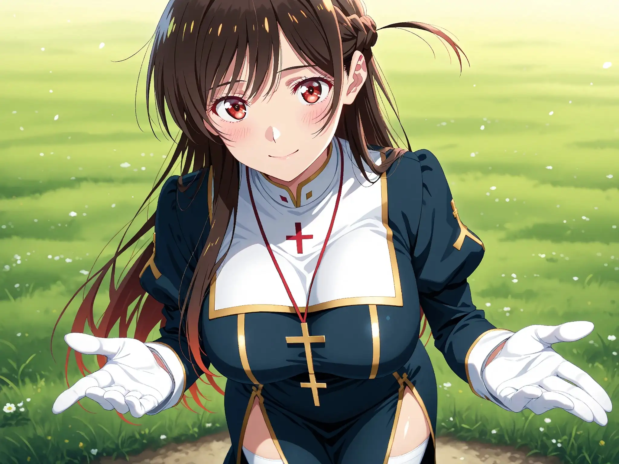 【発情ヒロイン】彼女、お借りし●す  水原●鶴  シスター服編 7ページ