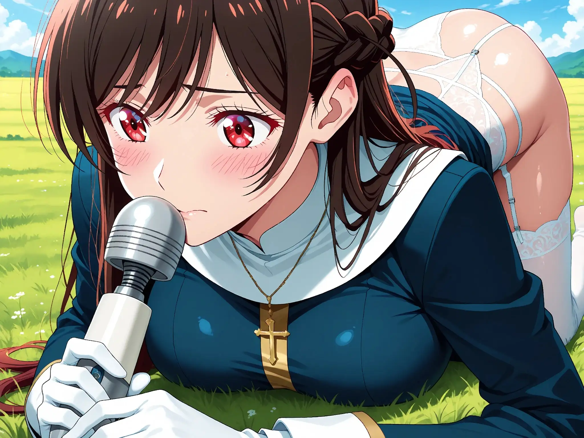 【発情ヒロイン】彼女、お借りし●す  水原●鶴  シスター服編 11ページ