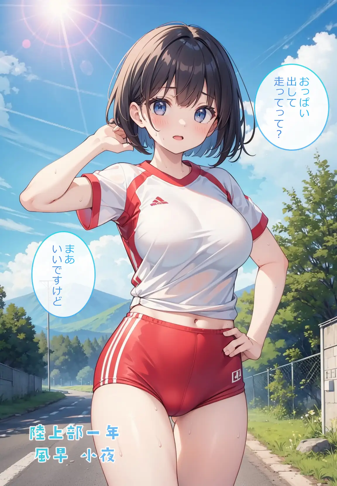 うっすら腹筋のわれた陸上部女子たちの早朝全裸ジョギング 17ページ