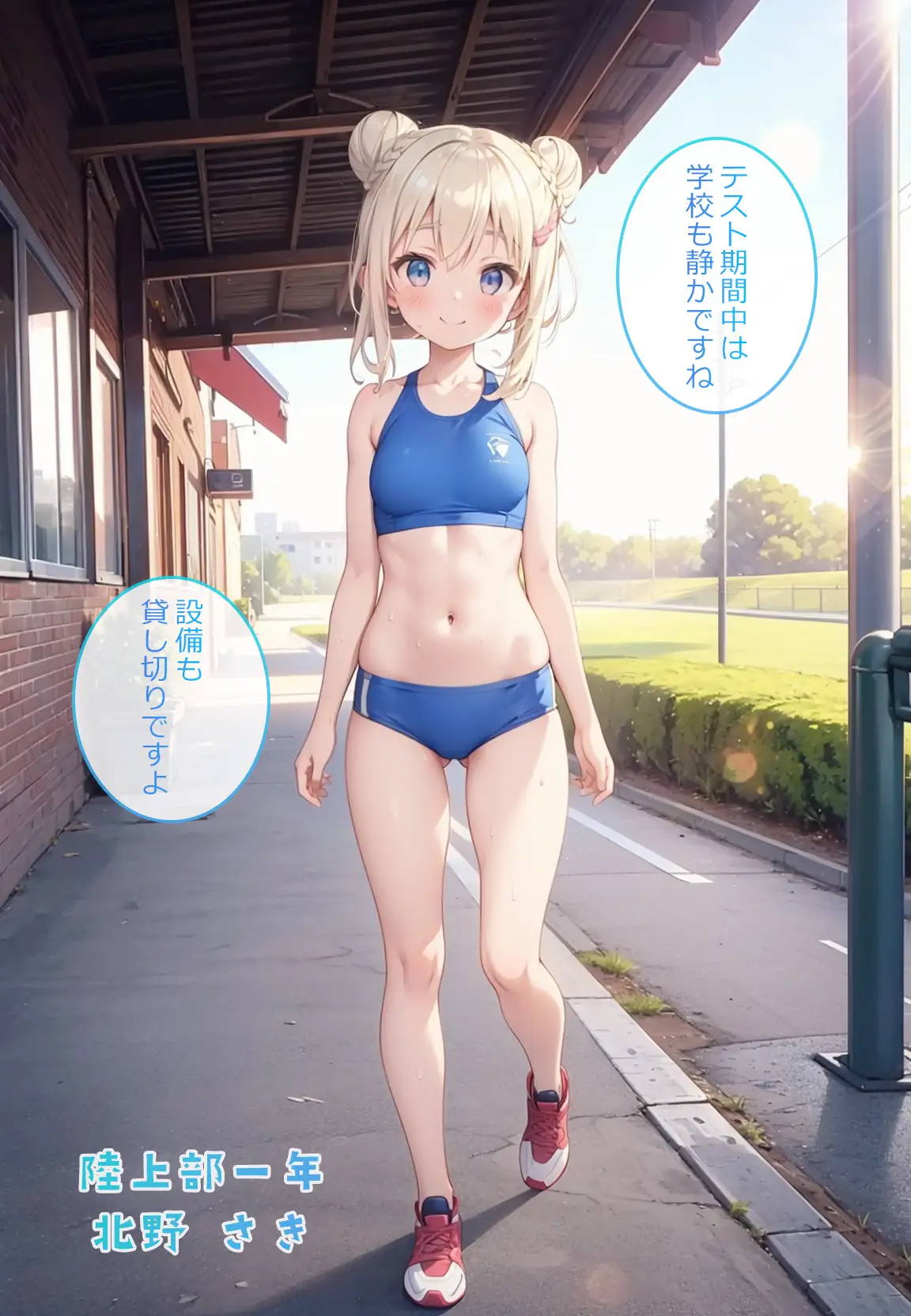 うっすら腹筋のわれた陸上部女子たちの早朝全裸ジョギング 21ページ