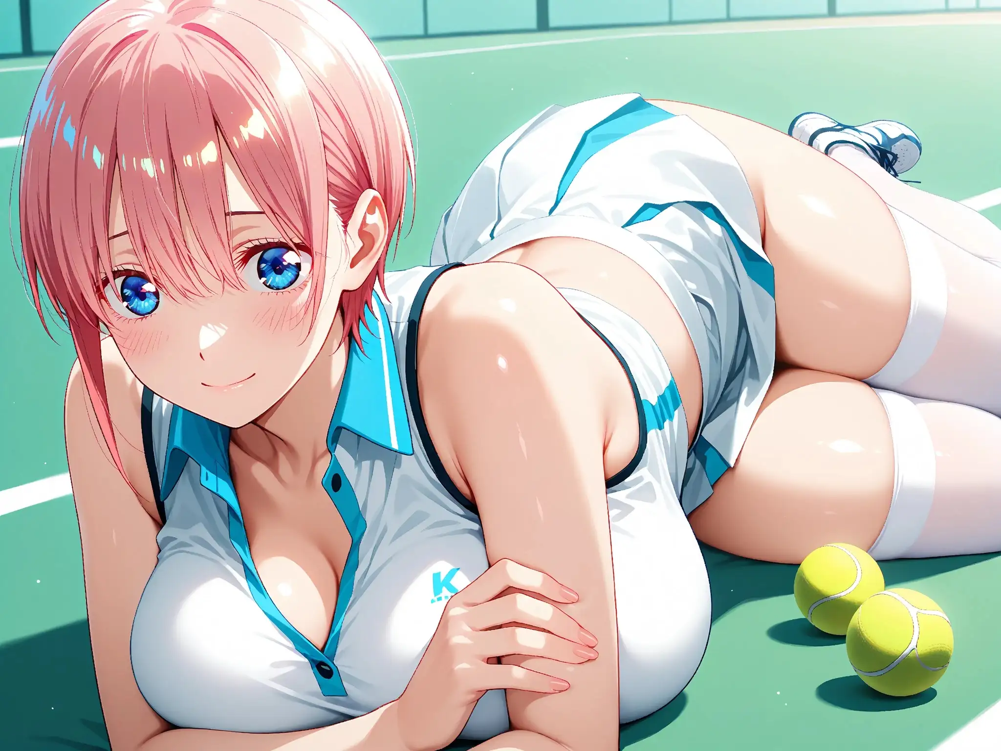 【発情ヒロイン】五●分の花嫁  中野●一花  テニスコートで性教育編 9ページ