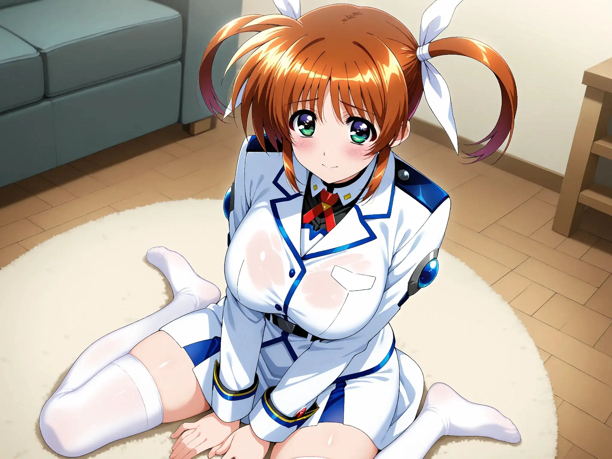 【雌イキヒロイン】魔法少女リ●カルなのは  おじさんと禁断の魔力供給  〜バリアジャケットのまま濃厚ザーメン注入〜 4ページ