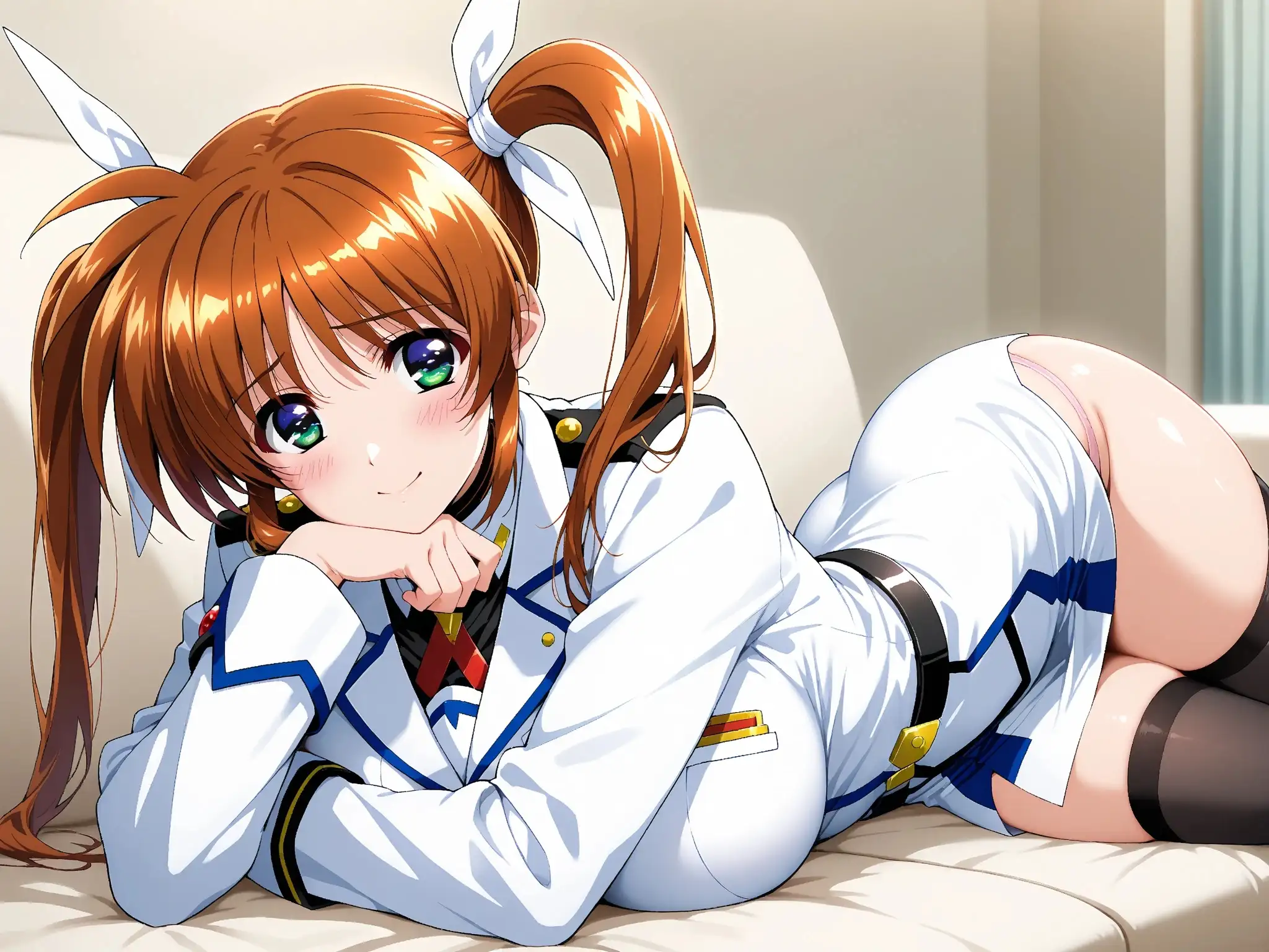 【雌イキヒロイン】魔法少女リ●カルなのは  おじさんと禁断の魔力供給  〜バリアジャケットのまま濃厚ザーメン注入〜 8ページ