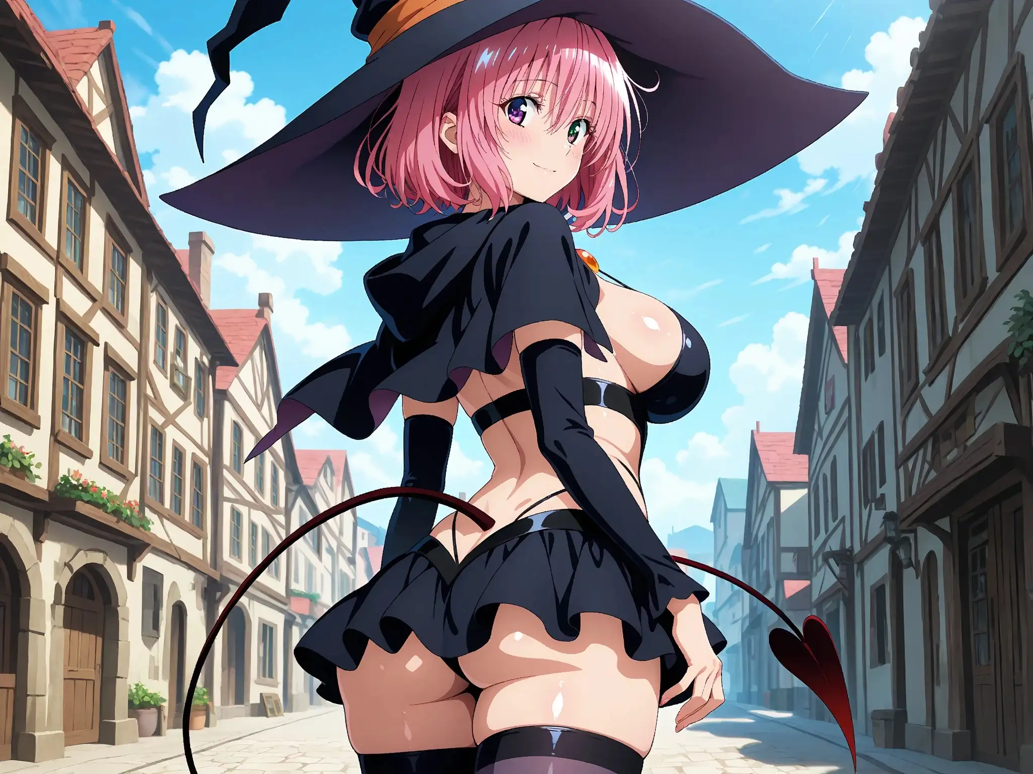 【発情ヒロイン】T●Loveる  モモ・ベ●ア・デビルーク  魔法使いコスで野外授業…しっぽまで感じるの！ 6ページ