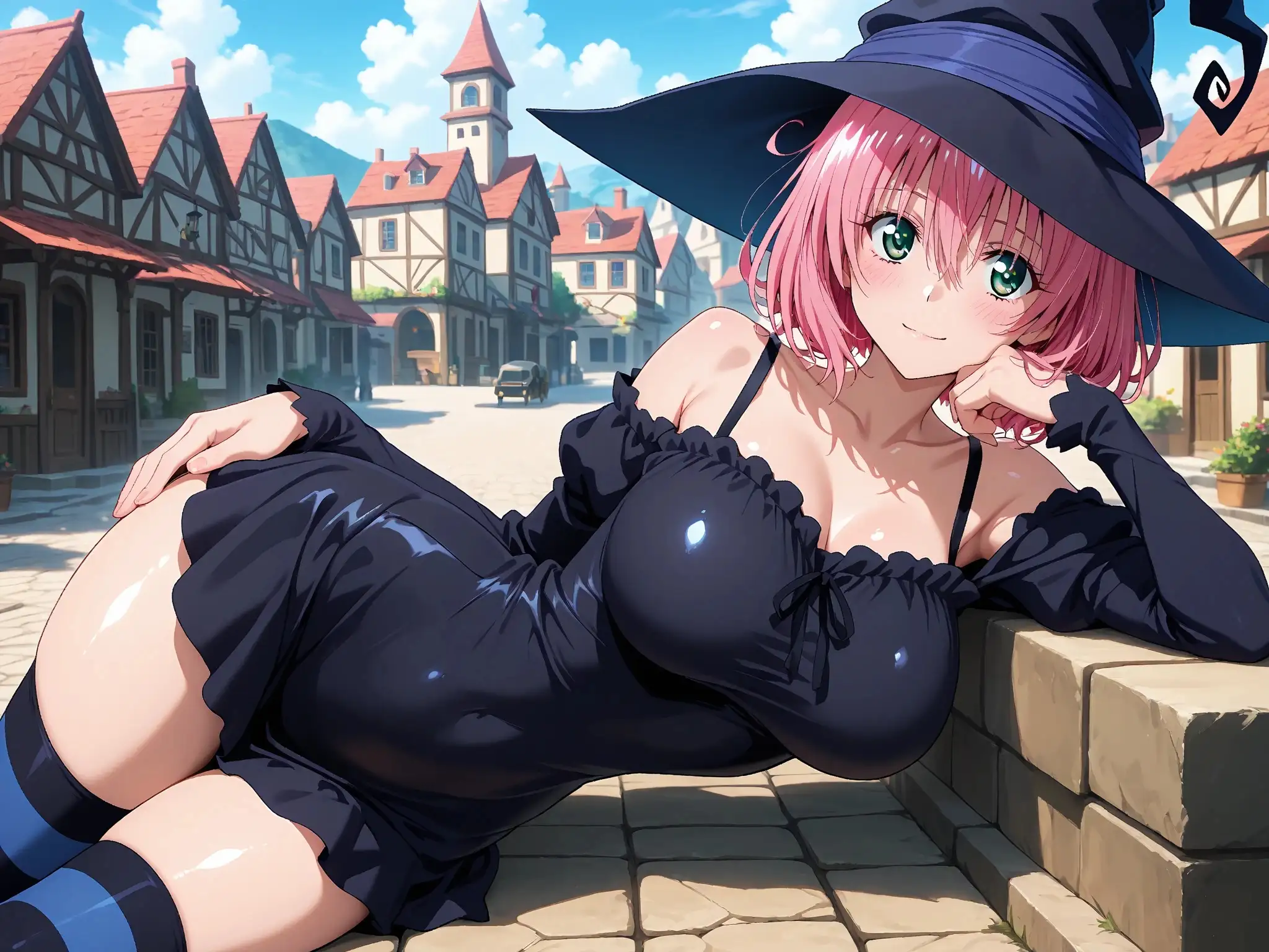 【発情ヒロイン】T●Loveる  モモ・ベ●ア・デビルーク  魔法使いコスで野外授業…しっぽまで感じるの！ 10ページ