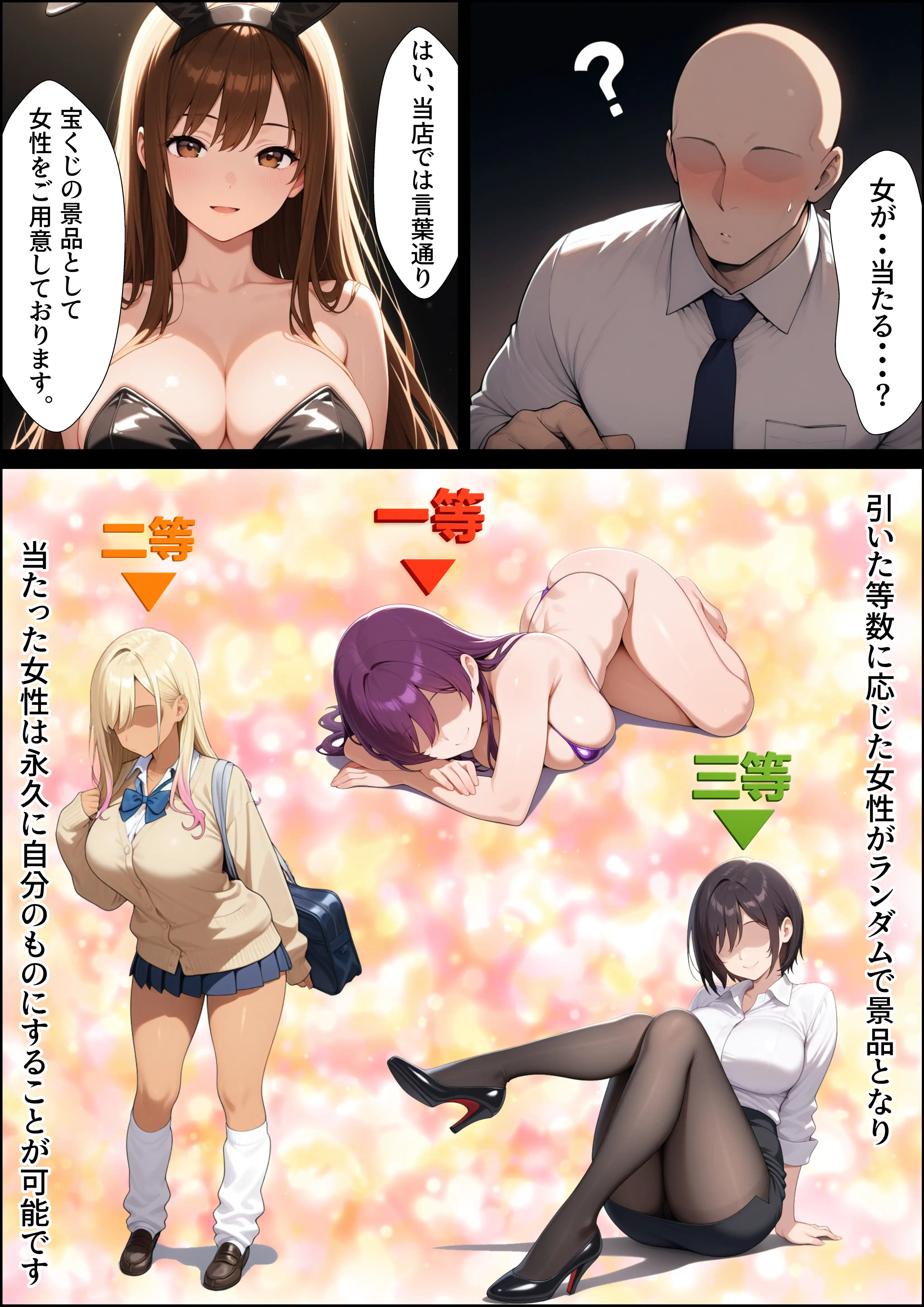 一獲千女〜女が当たる宝くじで一等を当てた男〜【美人ギャル親子編】 3ページ