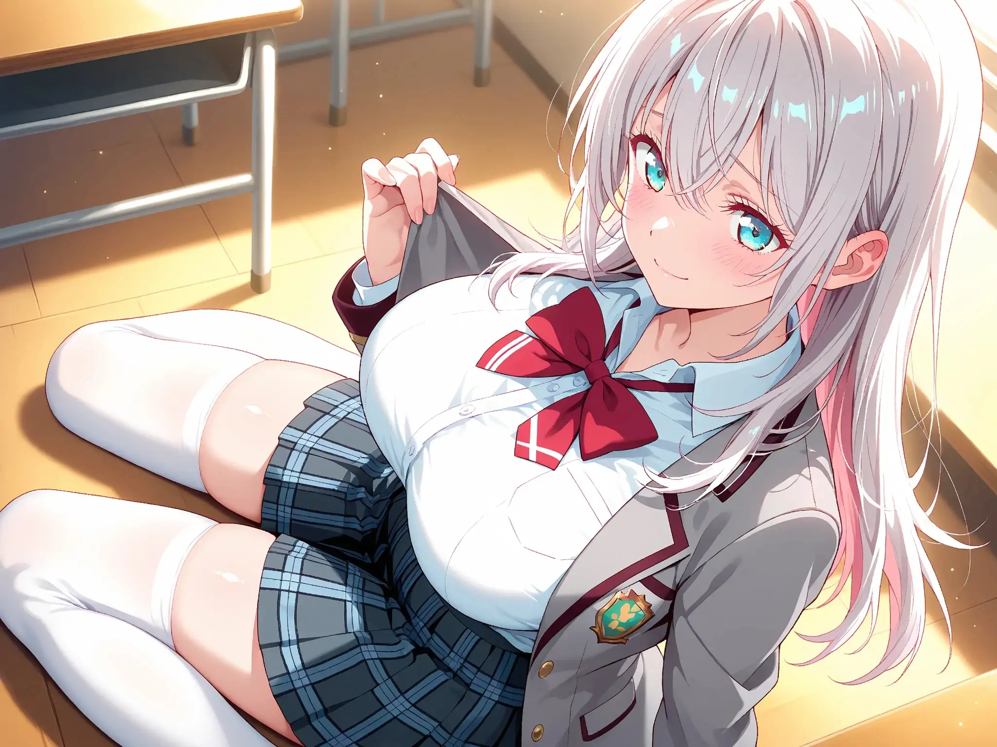 【雌イキヒロイン】ロシデレ  アーリャさん  〜用務員のおじさんと制服のまま誰もいない旧校舎で〜 4ページ