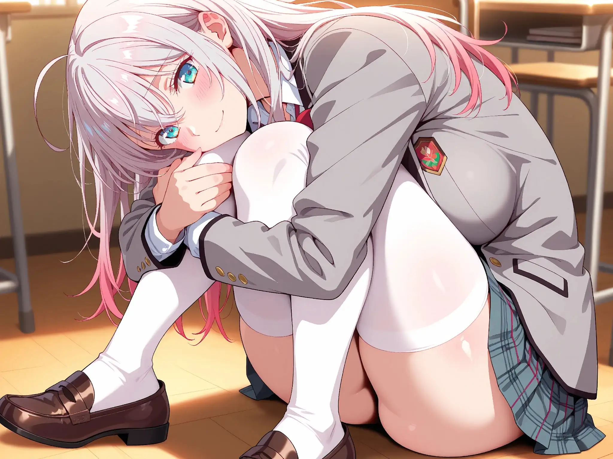 【雌イキヒロイン】ロシデレ  アーリャさん  〜用務員のおじさんと制服のまま誰もいない旧校舎で〜 5ページ