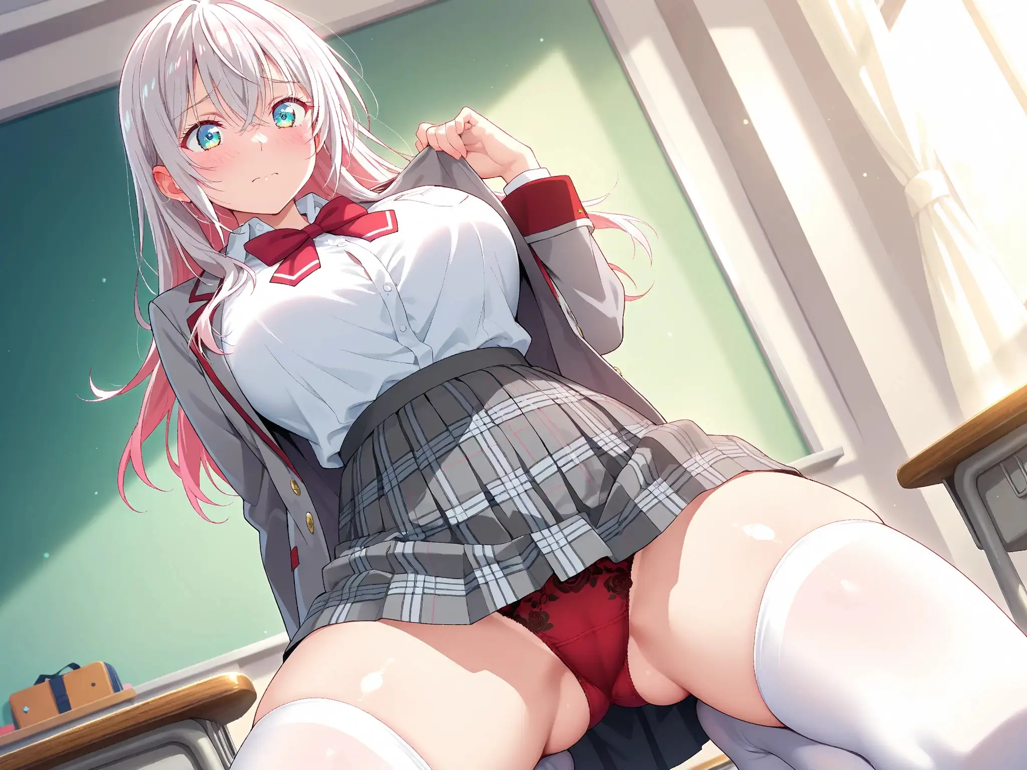 【雌イキヒロイン】ロシデレ  アーリャさん  〜用務員のおじさんと制服のまま誰もいない旧校舎で〜 7ページ