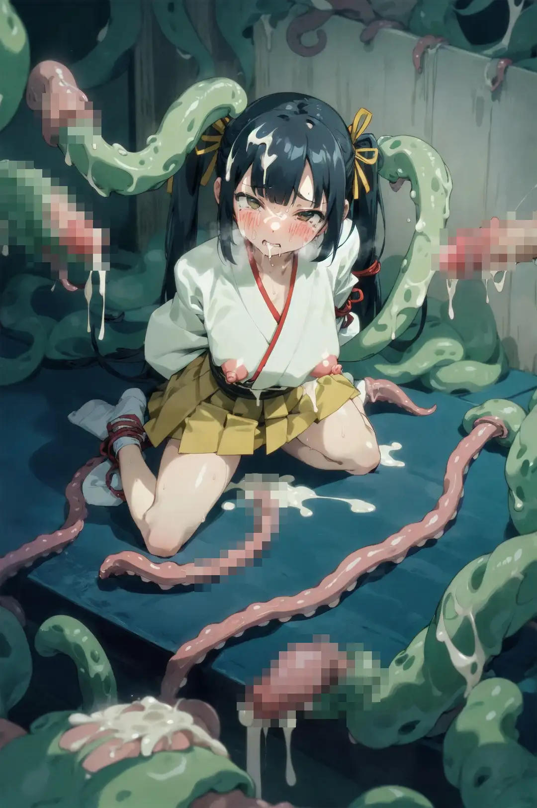 退魔巫女・触手陵●〜触手淫魔に穢される無垢な柔肌 10ページ