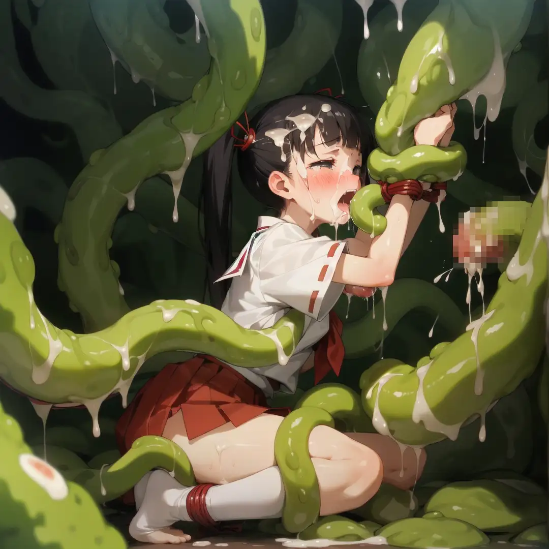 退魔巫女・触手陵●〜触手淫魔に穢される無垢な柔肌 28ページ