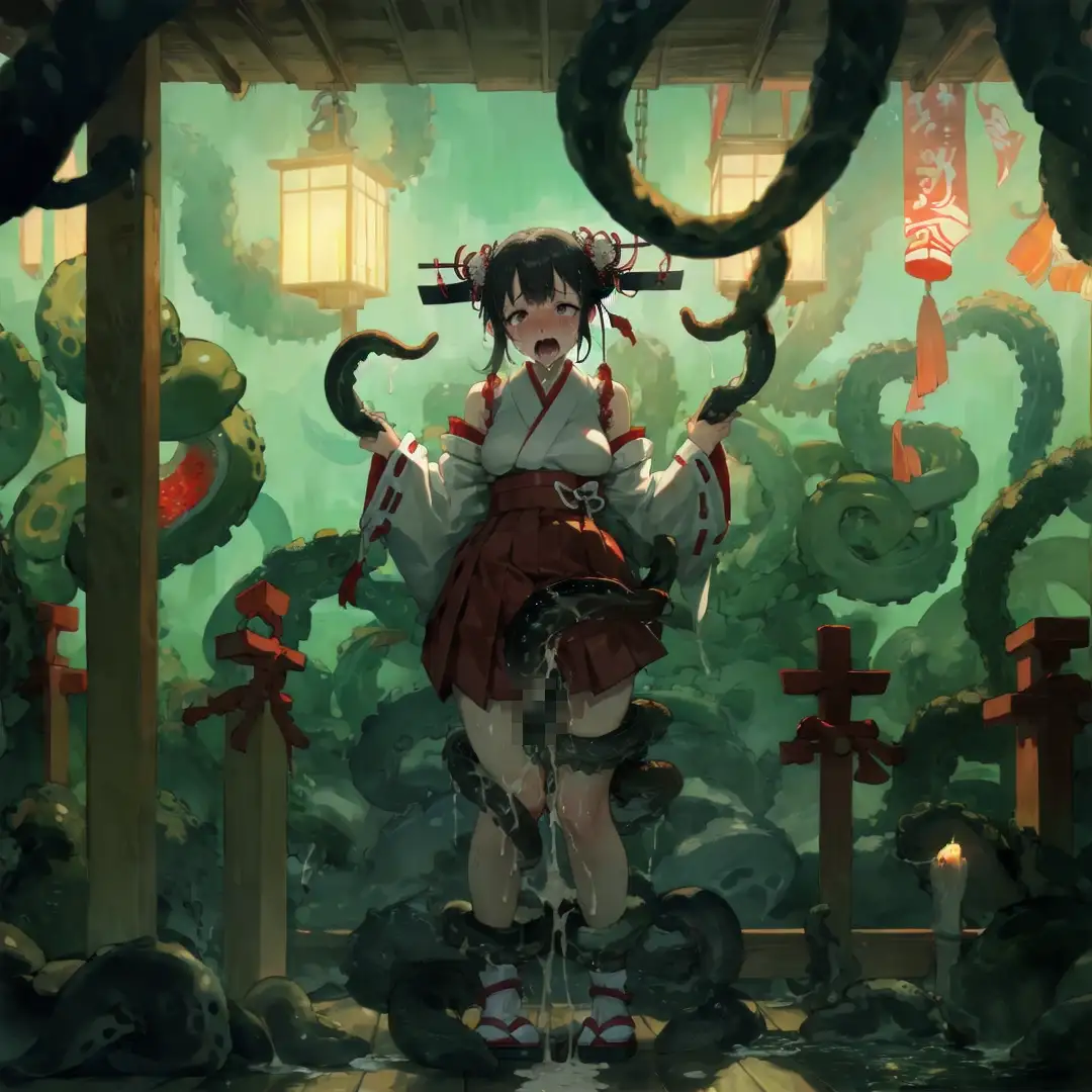 退魔巫女・触手陵●〜触手淫魔に穢される無垢な柔肌 36ページ