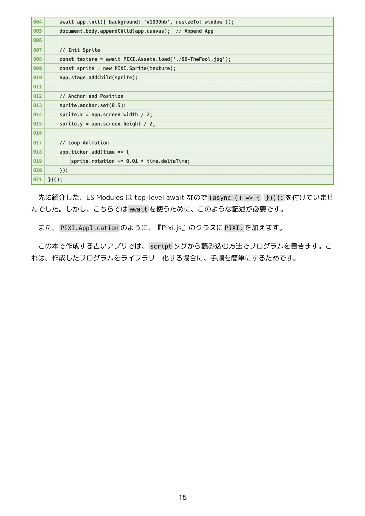 カードが動くタロット占いをつくろう  JavaScriptでアニメーションするWebアプリ 15ページ