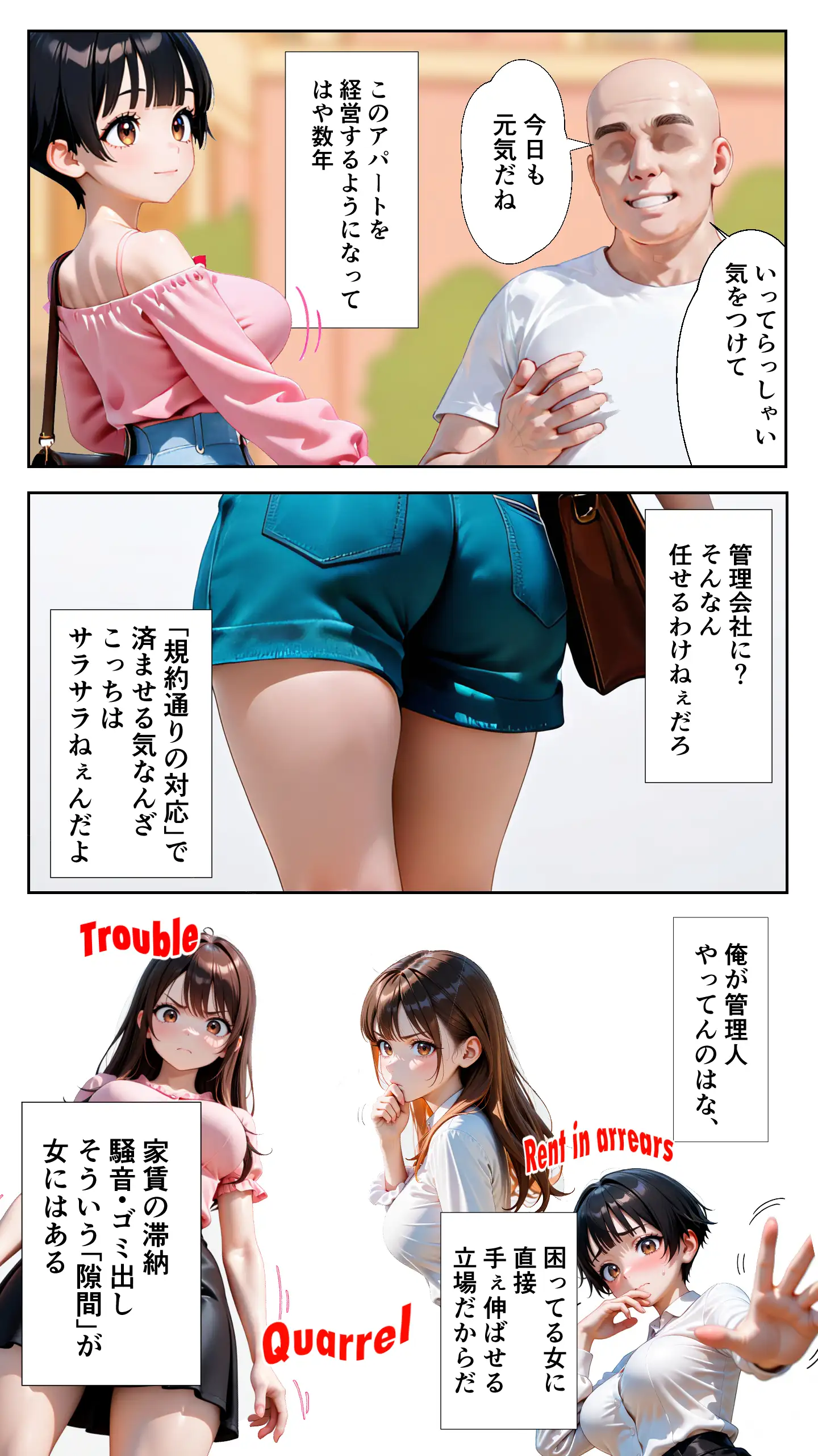 おぢさんに犯られた女〜家賃滞納編 2ページ