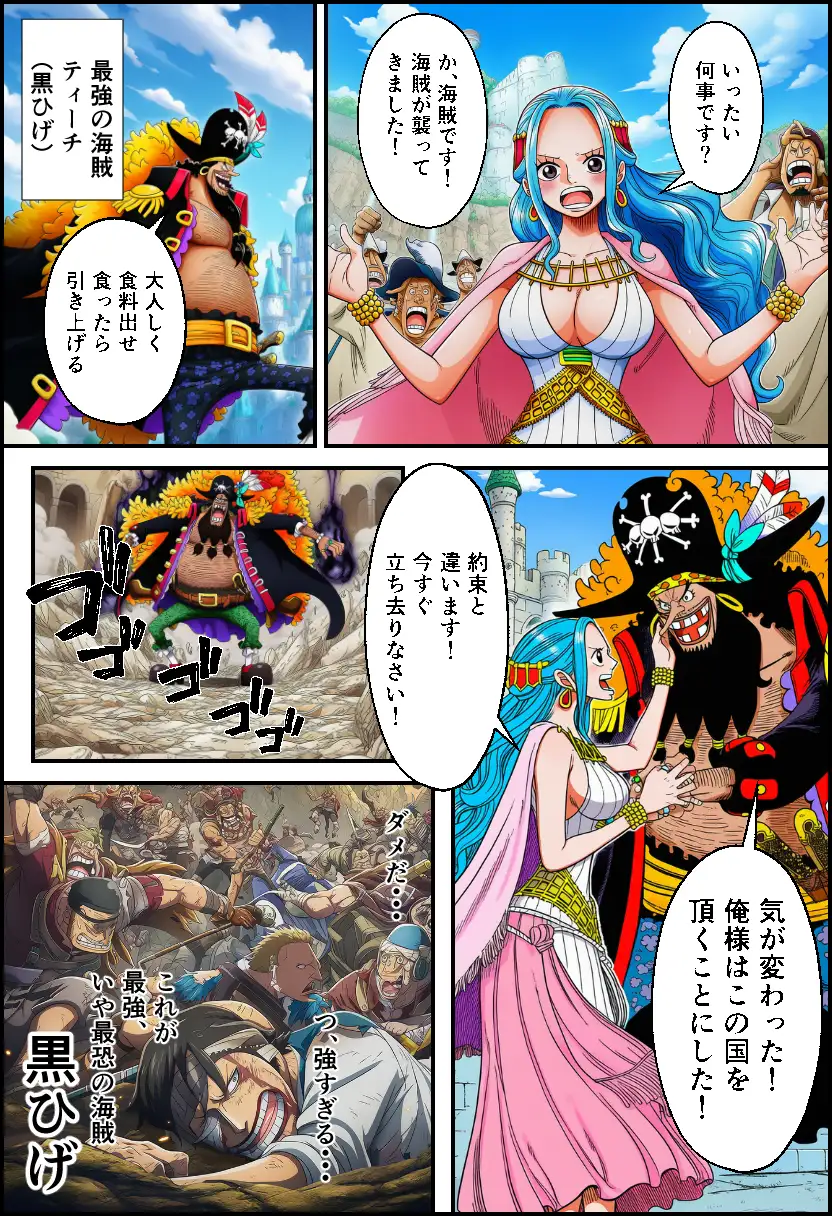 ワン〇ース  女海賊と黒ひげ〜精子をかけたセックス〜 3ページ
