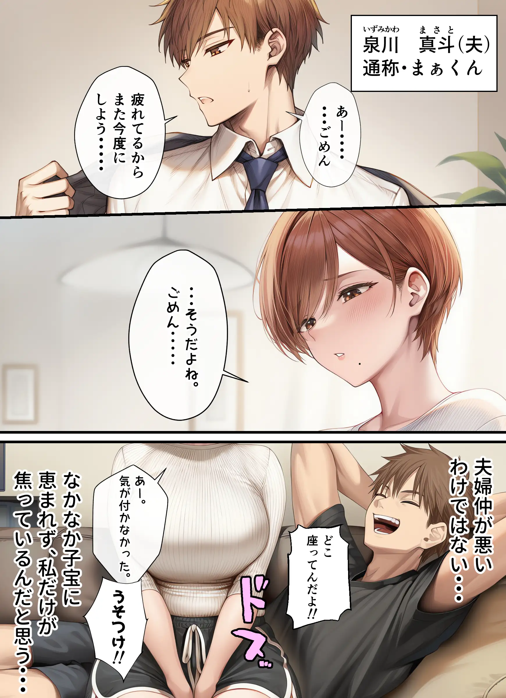 妊活中(セックスレス)の巨乳人妻が絶頂リフレで性感開花して夫とあまあま子作りセックスするまで 2ページ