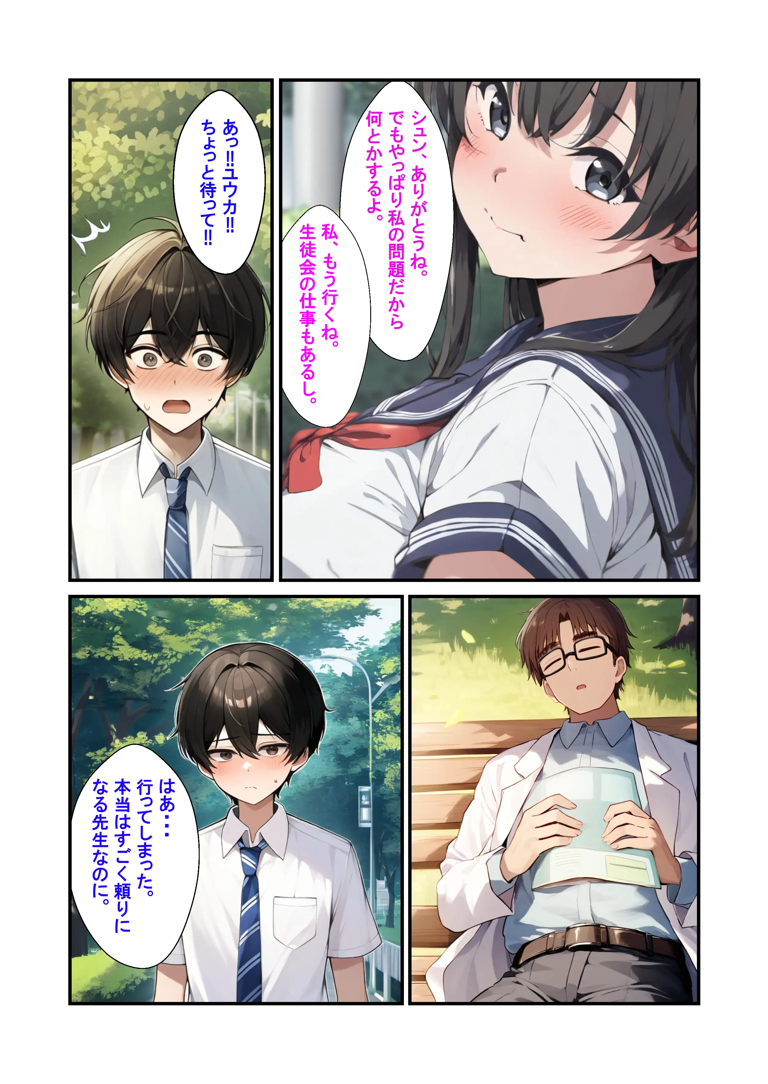 優しい彼氏の相談から寝取りSEX〜生徒会女子から何度もお代わりされるスゴテク教師〜 4ページ