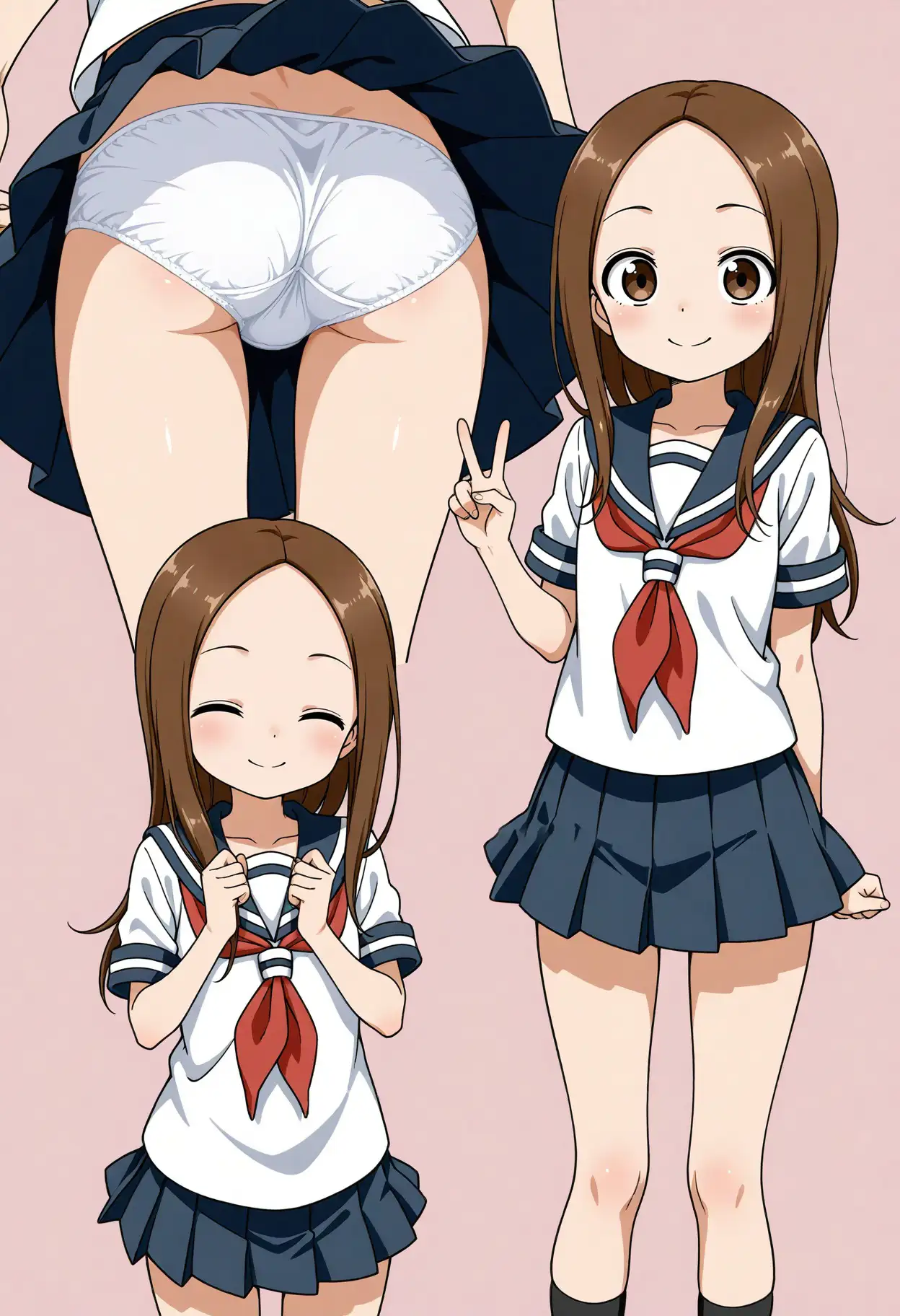 立ち絵とローアングル【高木さん風1】 1ページ