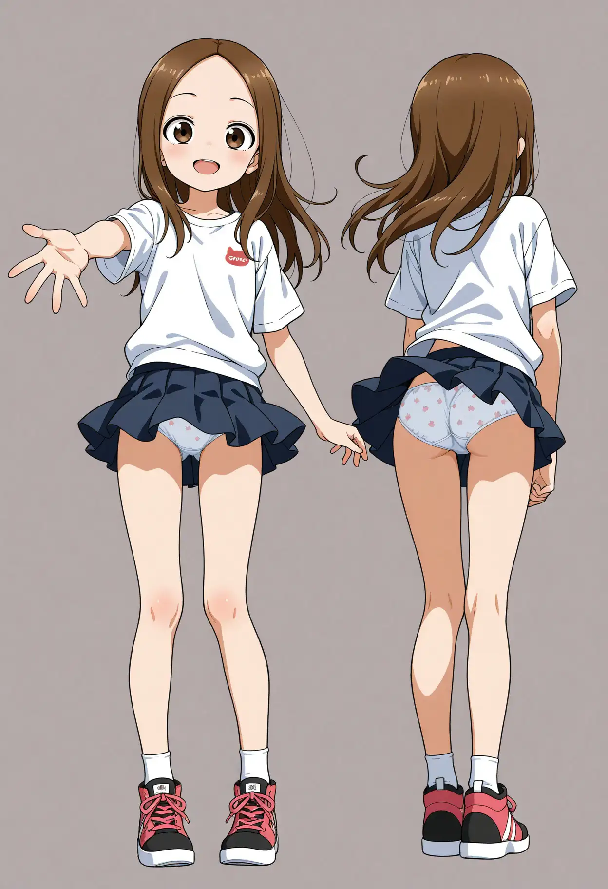 立ち絵とローアングル【高木さん風1】 2ページ