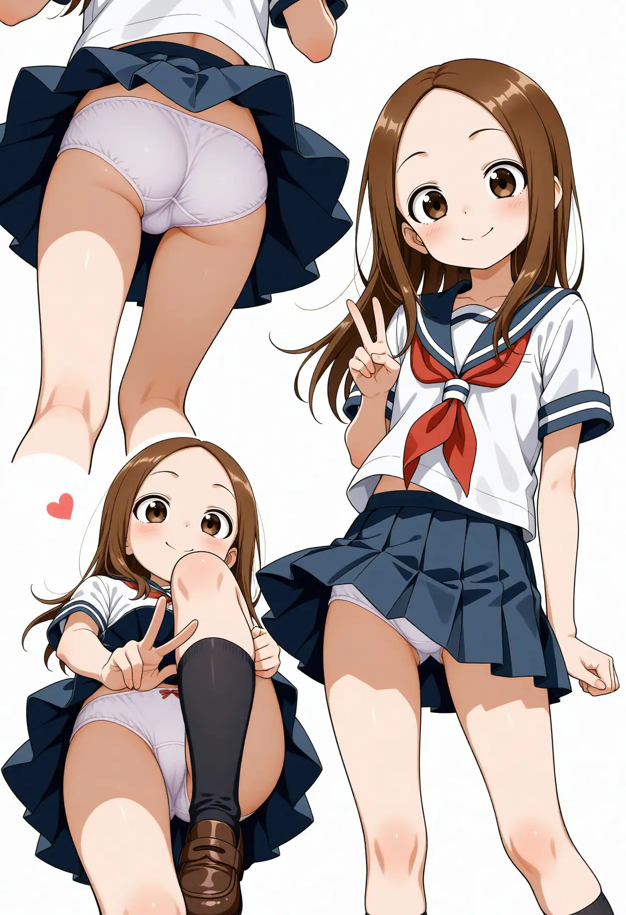 立ち絵とローアングル【高木さん風1】 3ページ