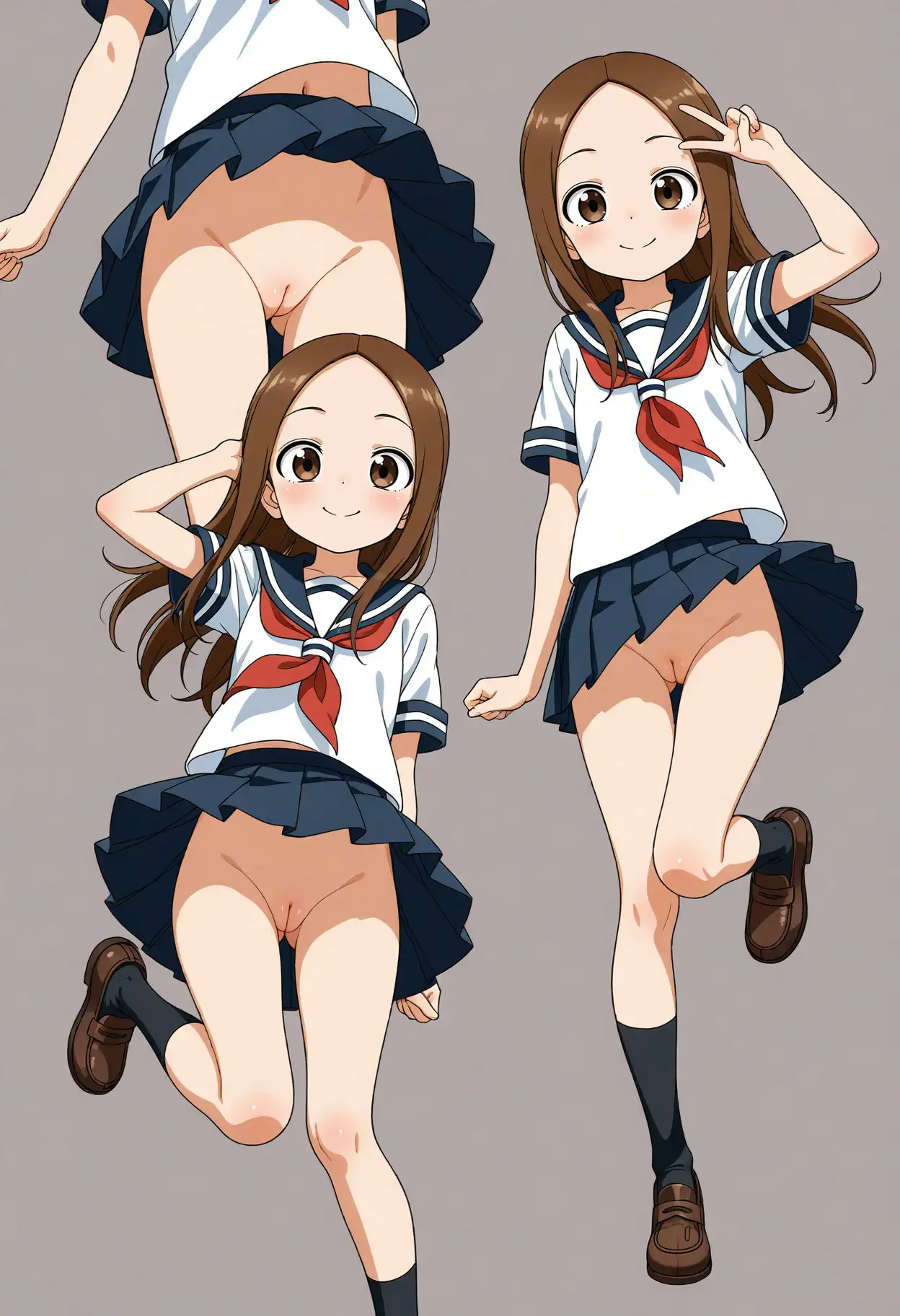 立ち絵とローアングル【高木さん風1】 8ページ