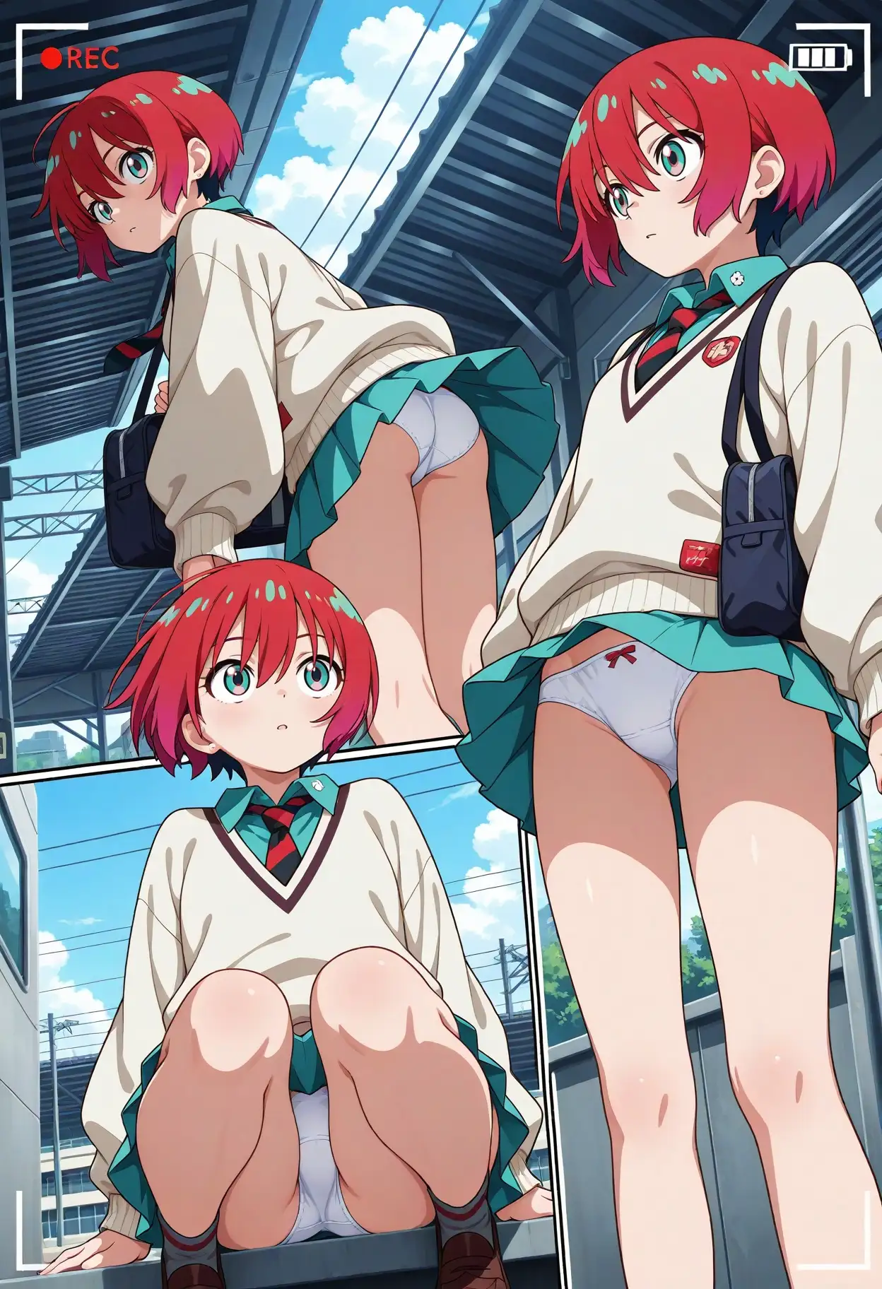 スカート内盗撮、着替え盗撮、野ション、野外露出風【アマテ・ユズリハ風1】 1ページ