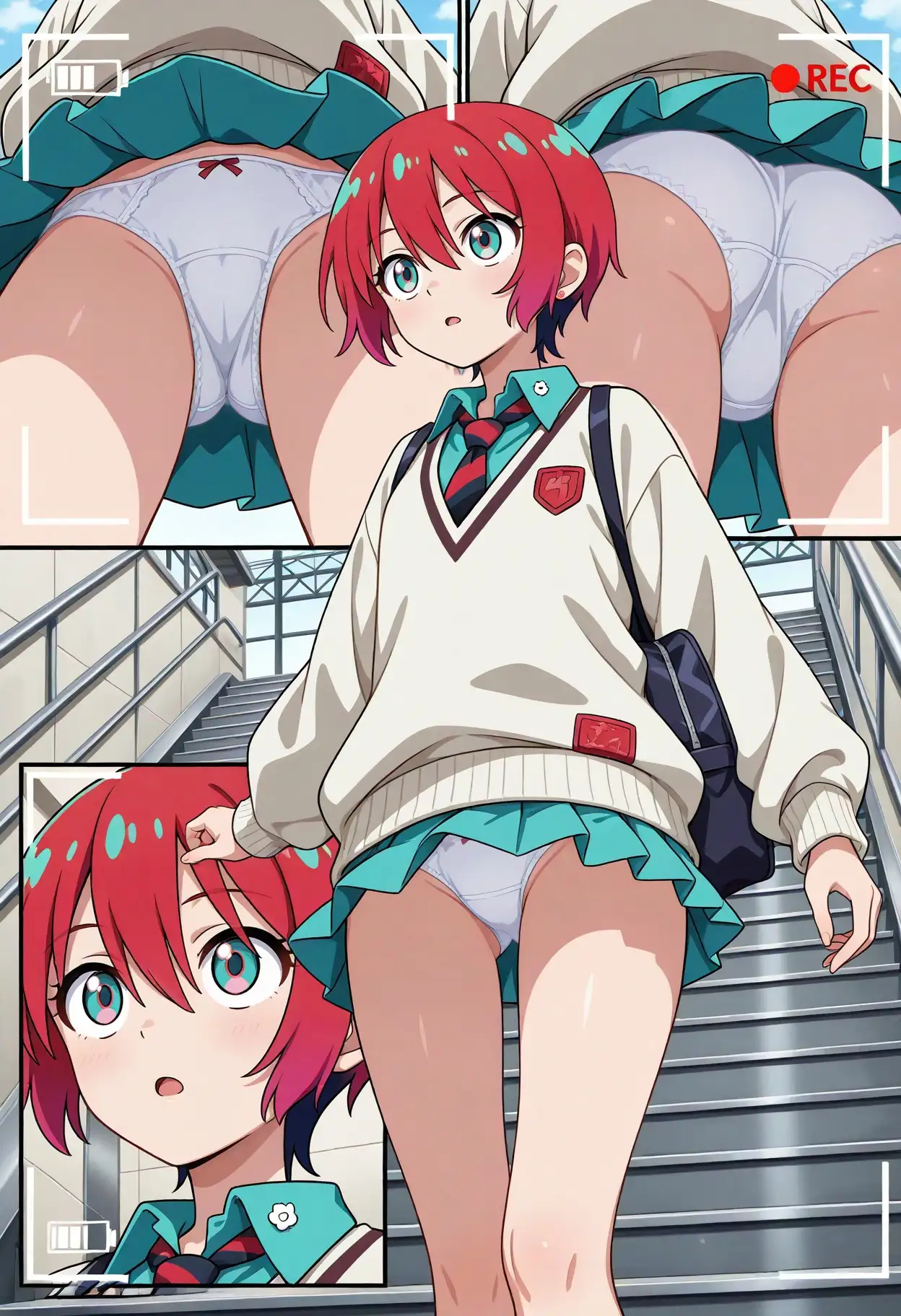 スカート内盗撮、着替え盗撮、野ション、野外露出風【アマテ・ユズリハ風1】 4ページ