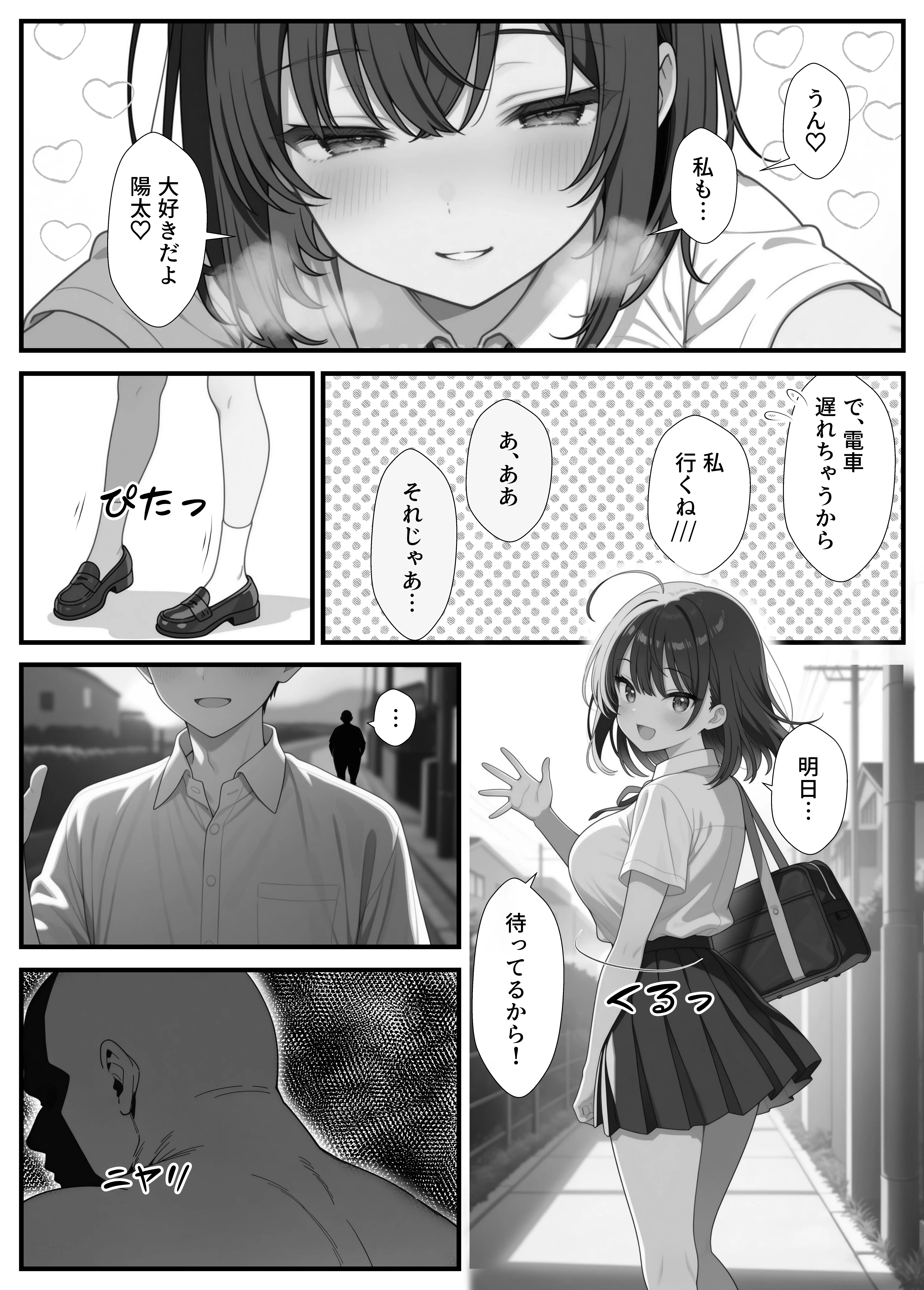 黒髪巨乳の幼馴染が──彼氏との初H直前に見知らぬ男の催●で堕とされる話 28ページ