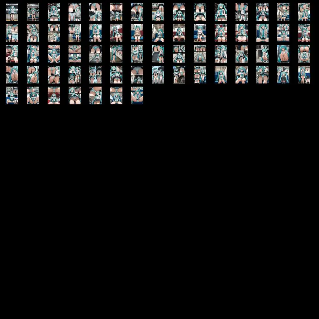 スカート内盗撮、着替え盗撮、野ション、野外露出風【初音ミク風1】 6ページ