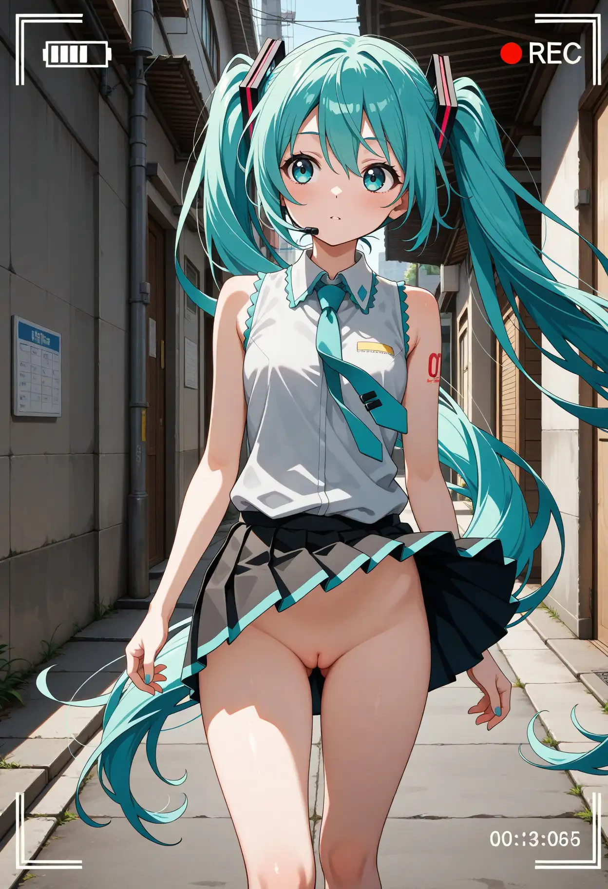 スカート内盗撮、着替え盗撮、野ション、野外露出風【初音ミク風1】 14ページ