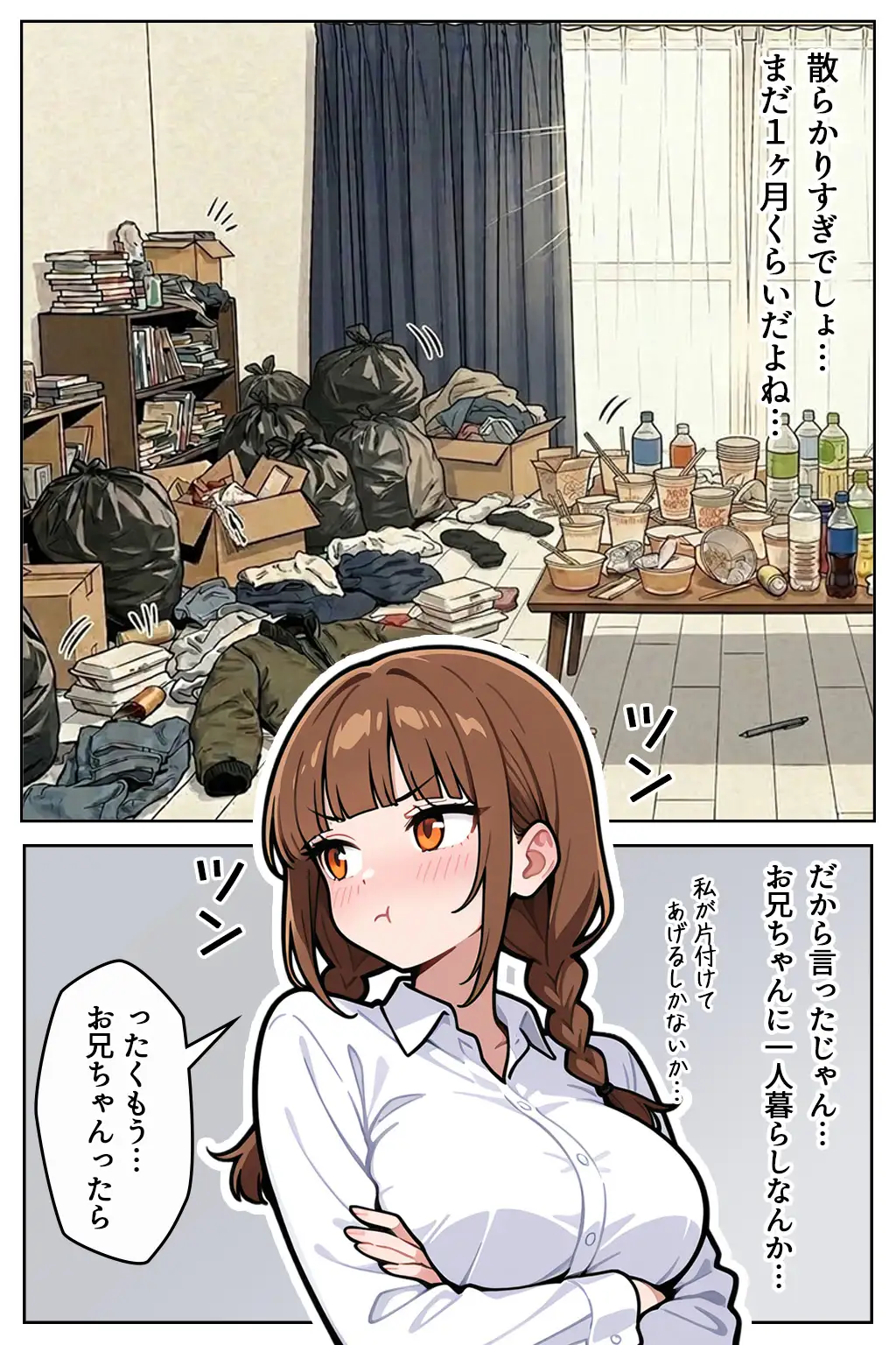 巨乳なツンデレ妹はほっとけない〜兄の家侵入編〜 7ページ
