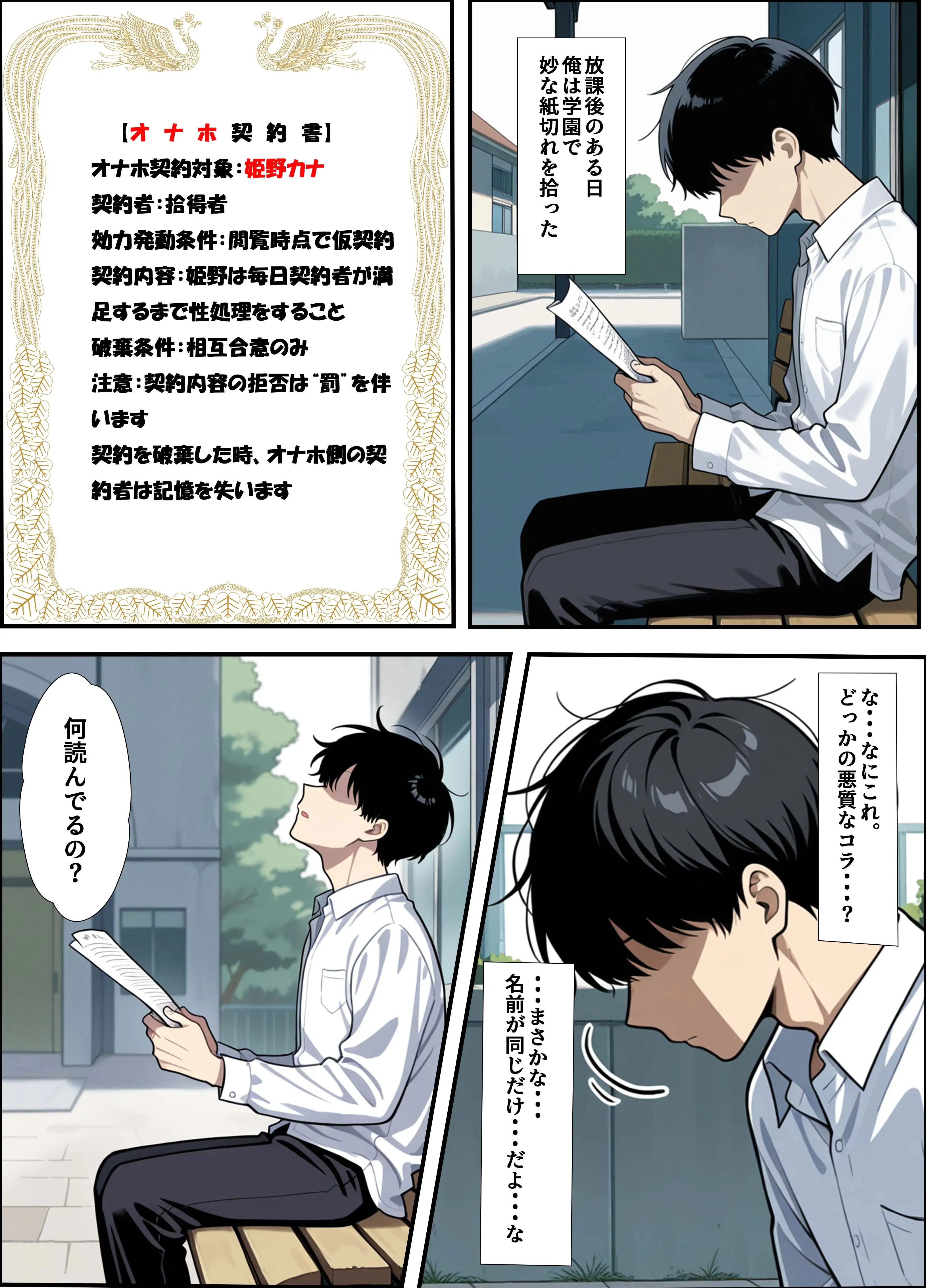 オナホ契約書拾っちゃいました！ 2ページ