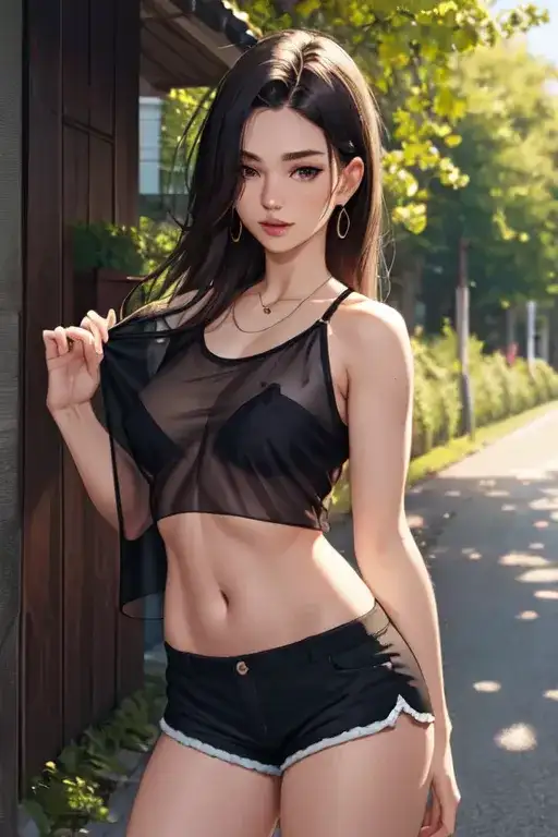 おっぱい丸見え！通りすぎる人の視線を感じながらノーブラ散歩 4ページ