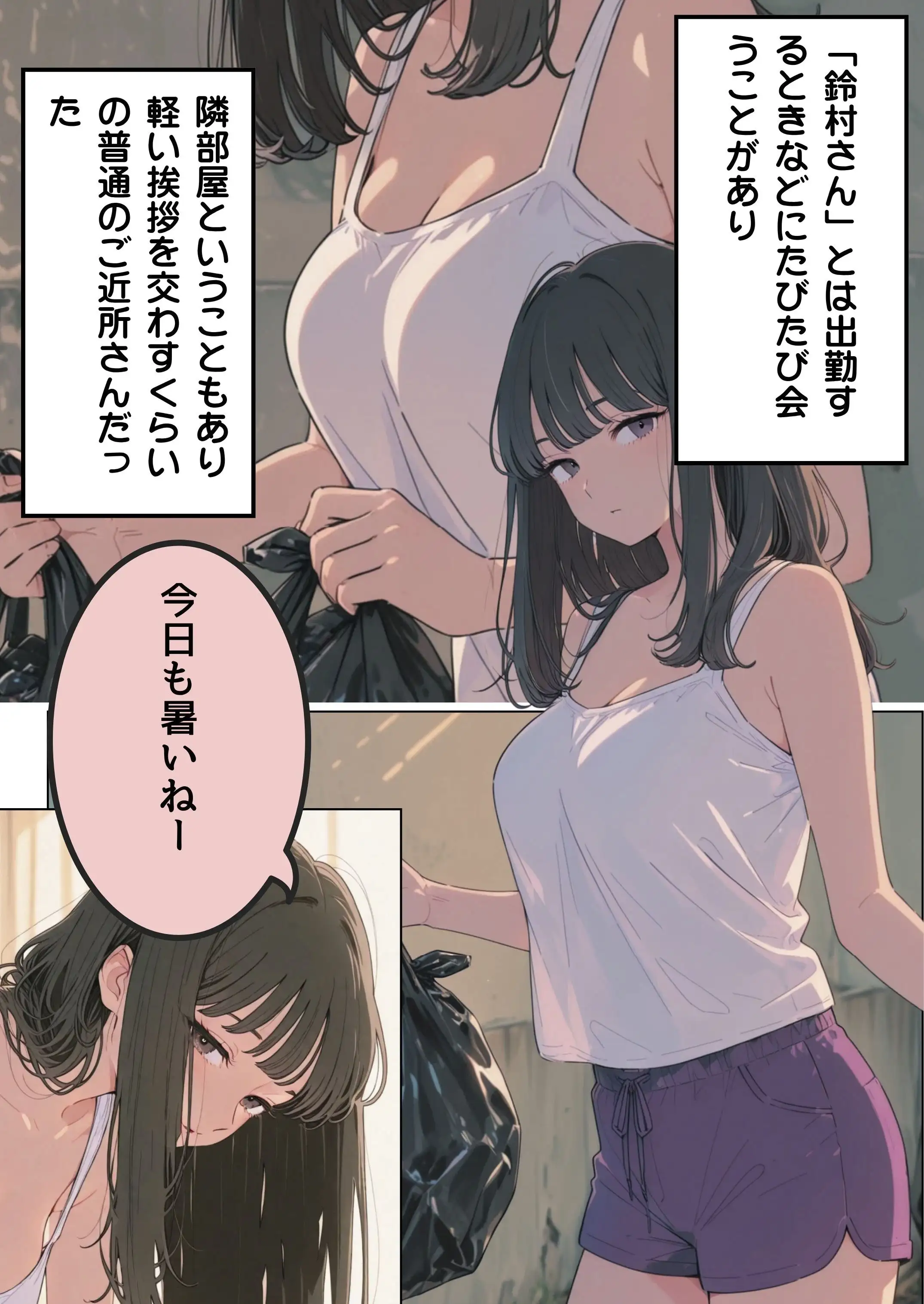 近所の人妻がエアコンが壊れたというので訪ねてきました 3ページ