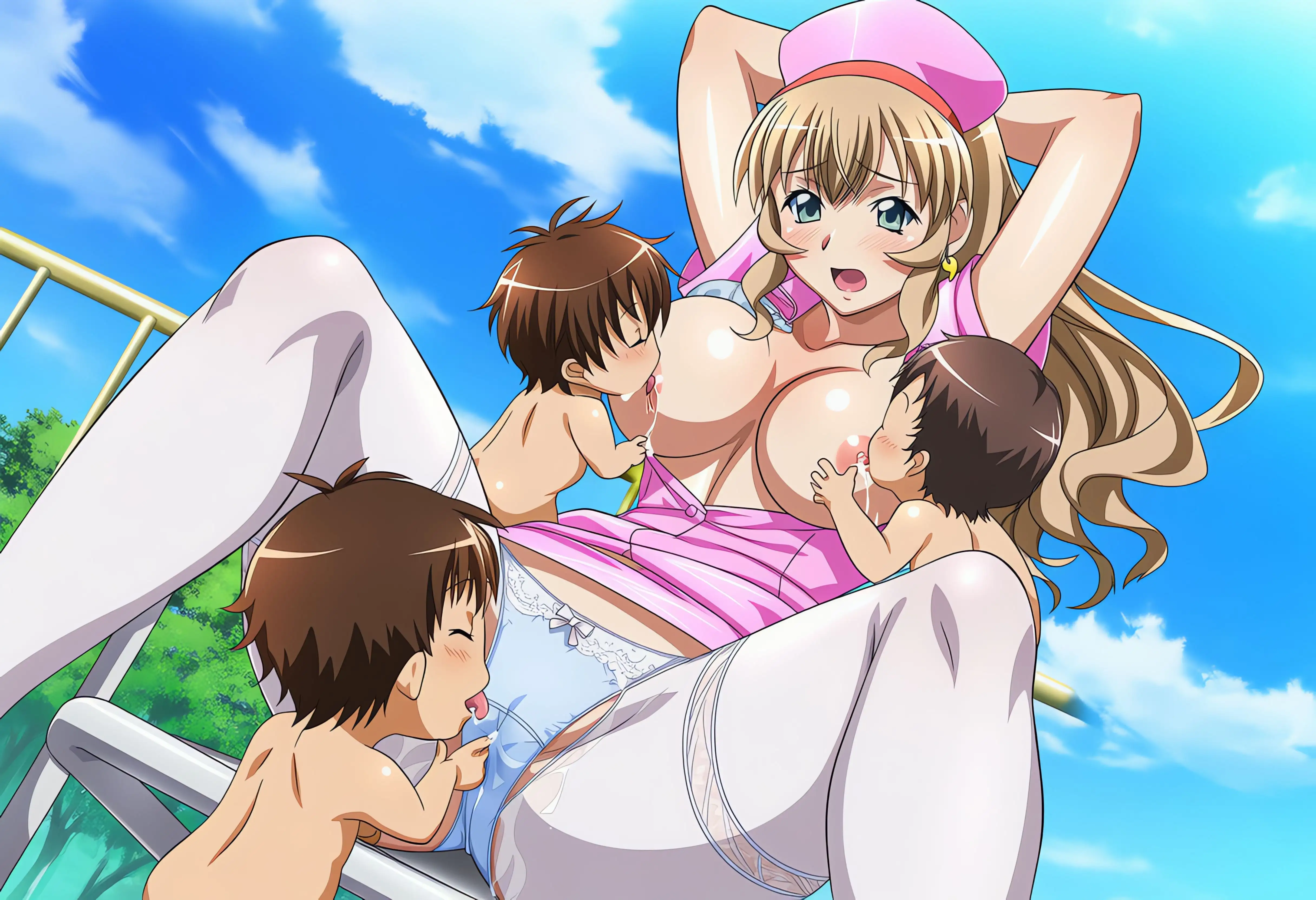 ○○○〇に転生して謎のお姉さんのおっぱいを吸う。処女なのになぜか母乳が出ちゃう！ 14ページ