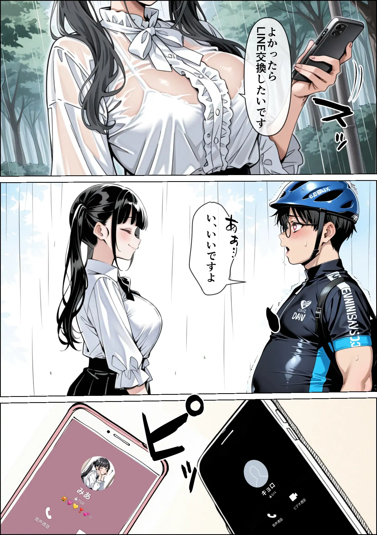 Ub●rの配達先で推しコンカフェ嬢が彼氏とヤってた話 9ページ