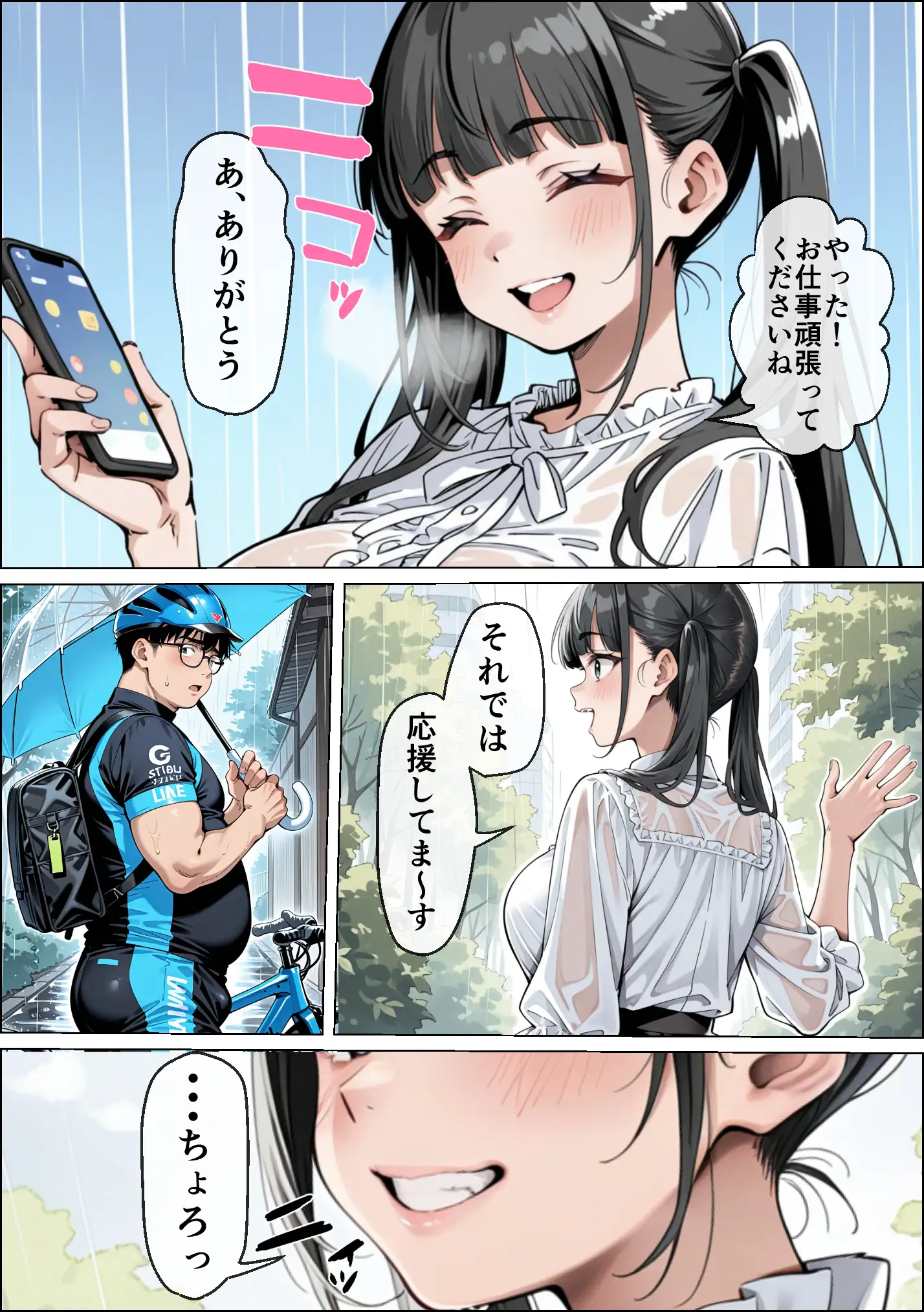 Ub●rの配達先で推しコンカフェ嬢が彼氏とヤってた話 10ページ