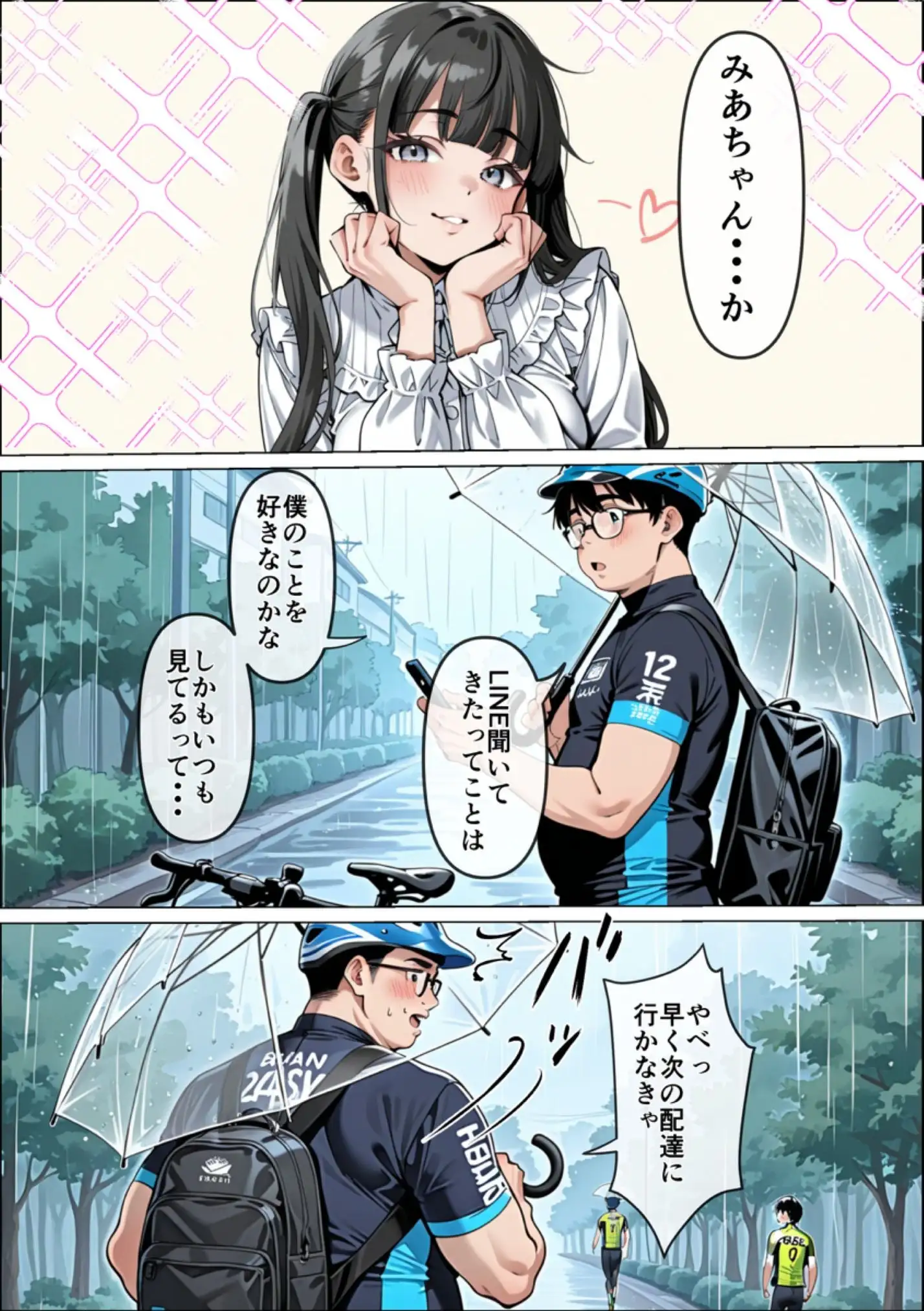 Ub●rの配達先で推しコンカフェ嬢が彼氏とヤってた話 11ページ