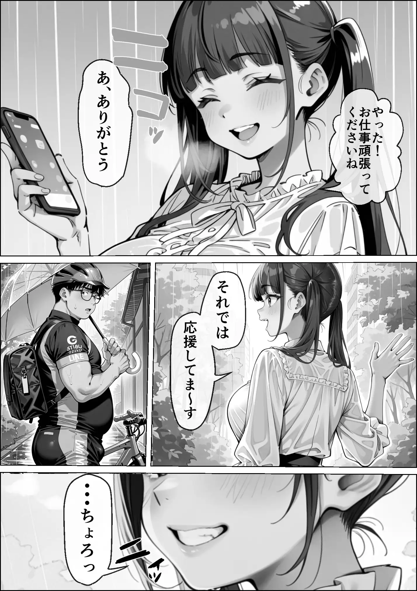 Ub●rの配達先で推しコンカフェ嬢が彼氏とヤってた話 42ページ