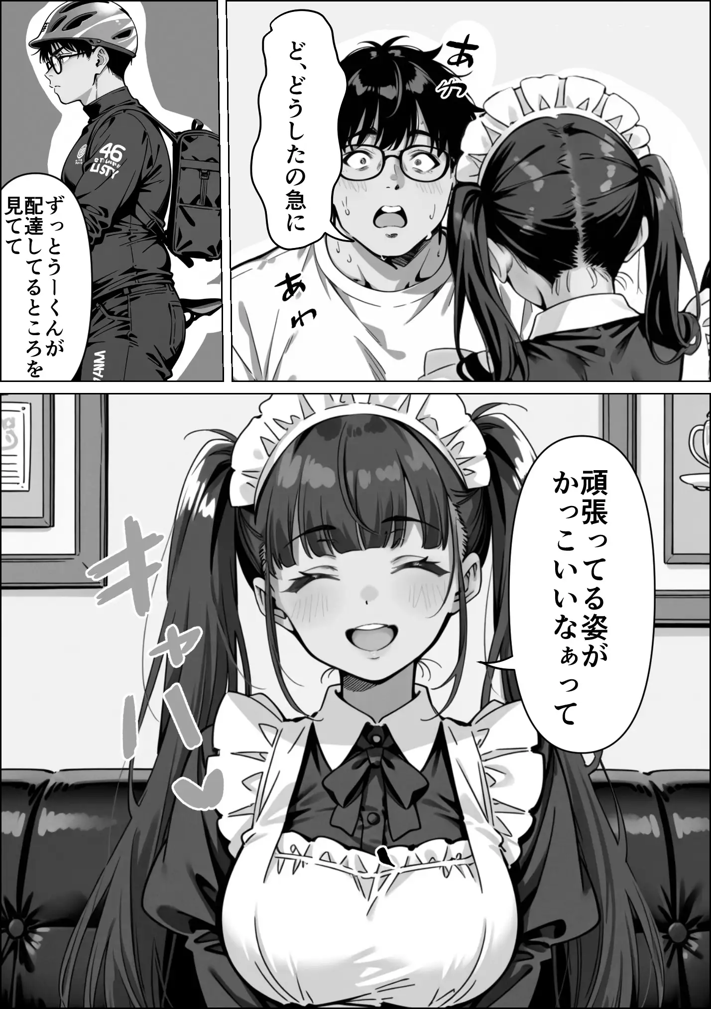 Ub●rの配達先で推しコンカフェ嬢が彼氏とヤってた話 53ページ