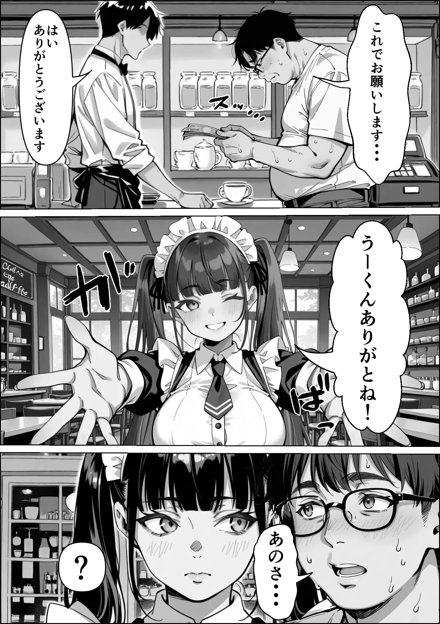 Ub●rの配達先で推しコンカフェ嬢が彼氏とヤってた話 63ページ