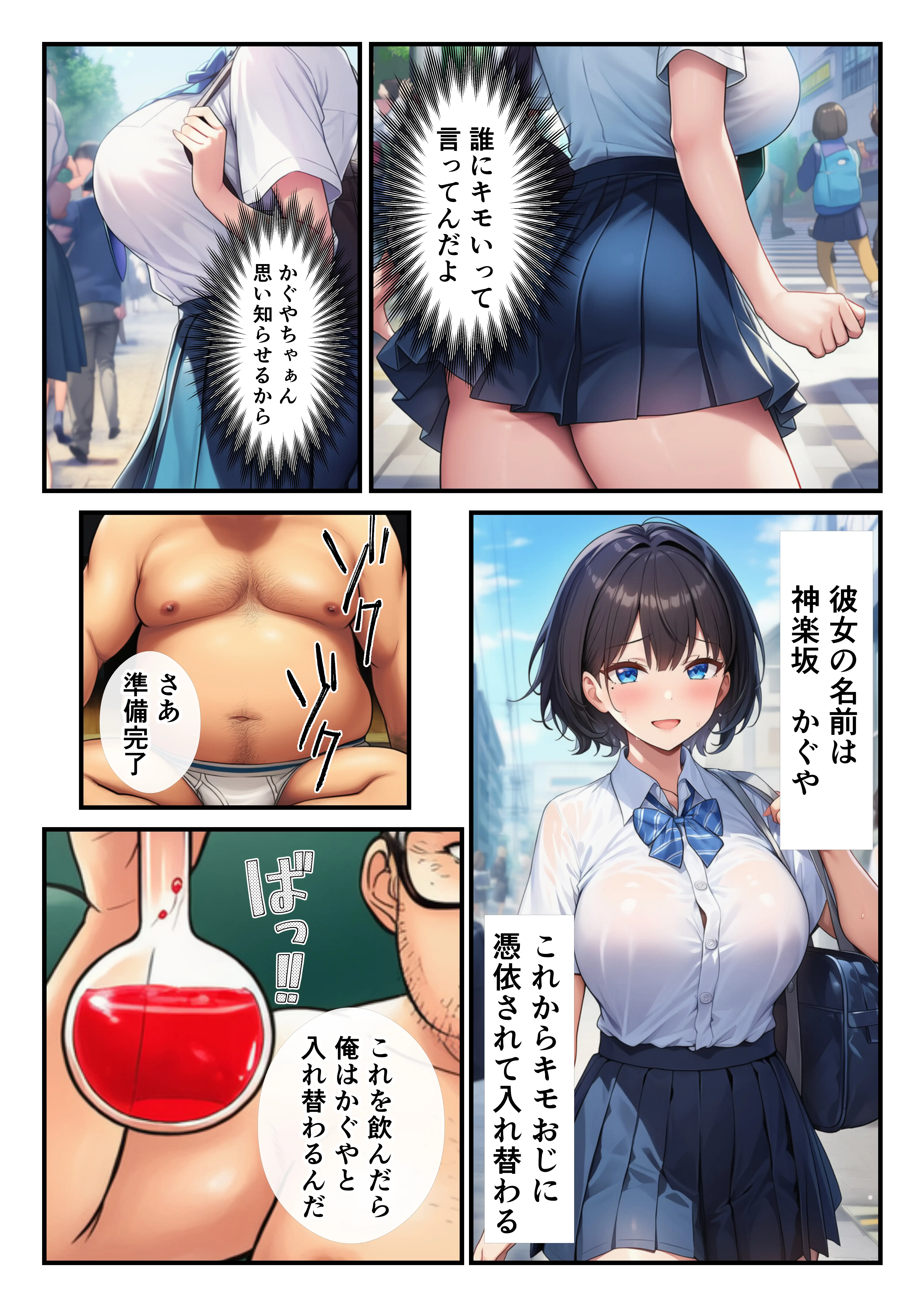 【TS女体化】入れ替わりセックス！キモおじさんのリベンジ！ 1ページ