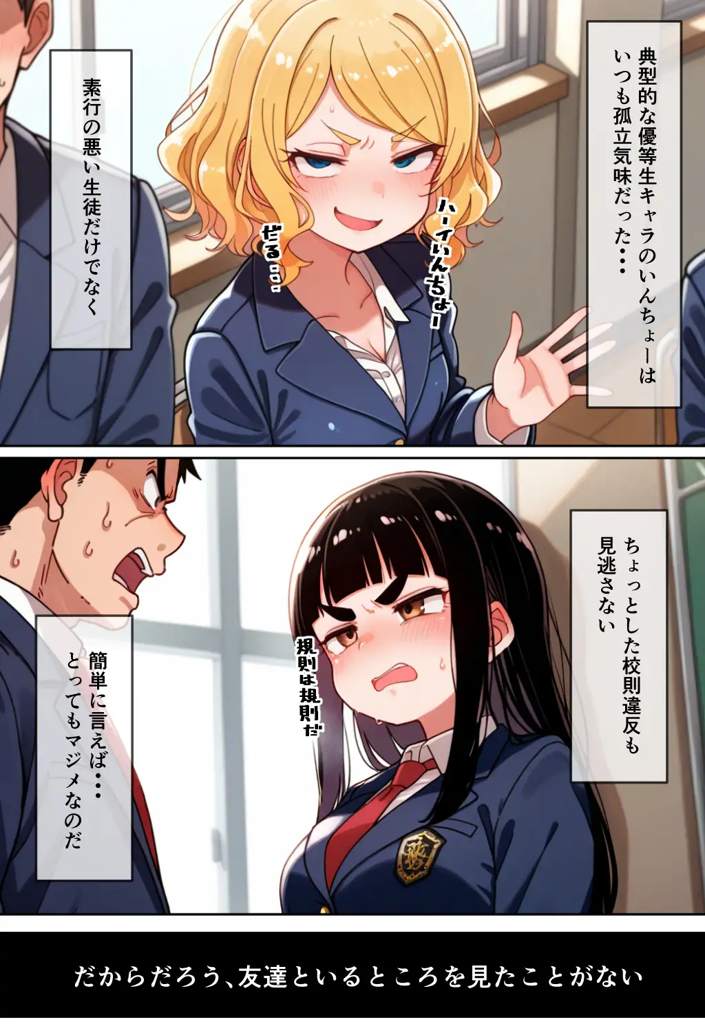 遅刻防止のため性処理係になってくれたとってもマジメなドスケベ風紀委員長 4ページ