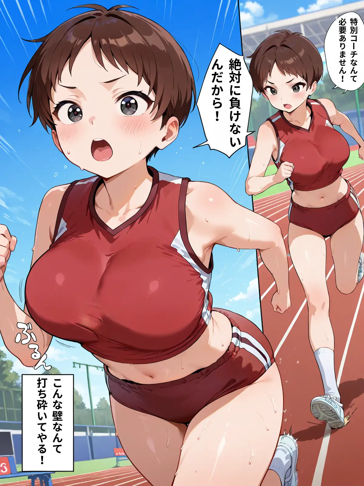 強気な陸上部女子が生中出しで子宮開発されて堕ちる汗だくエッチ 2ページ