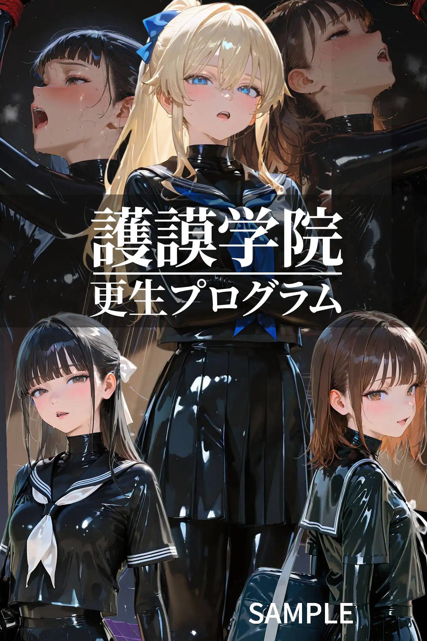 護謨学院｜更生プログラム【96Pコミック】放課後の連続拘束絶頂 1ページ