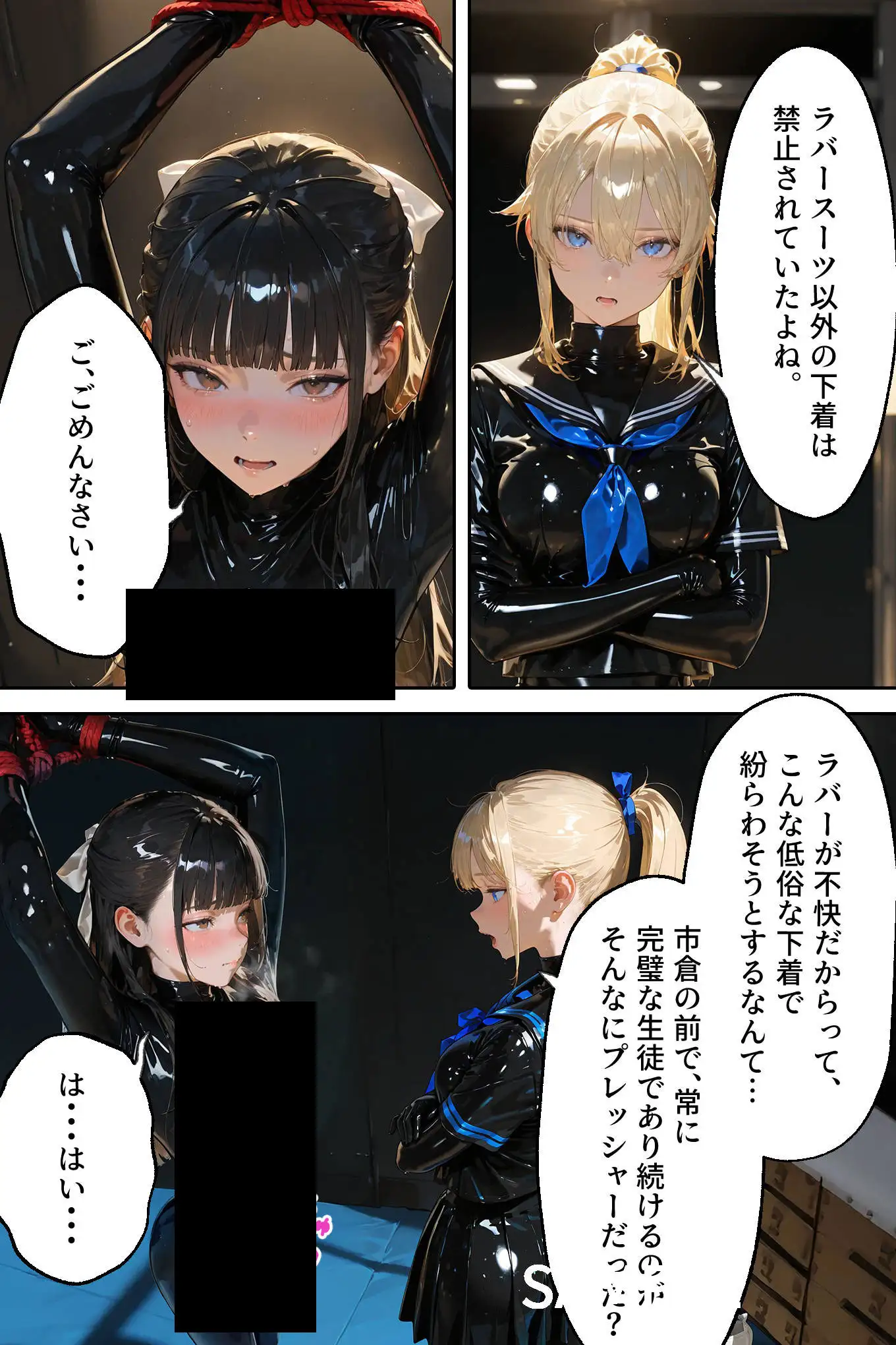 護謨学院｜更生プログラム【96Pコミック】放課後の連続拘束絶頂 60ページ