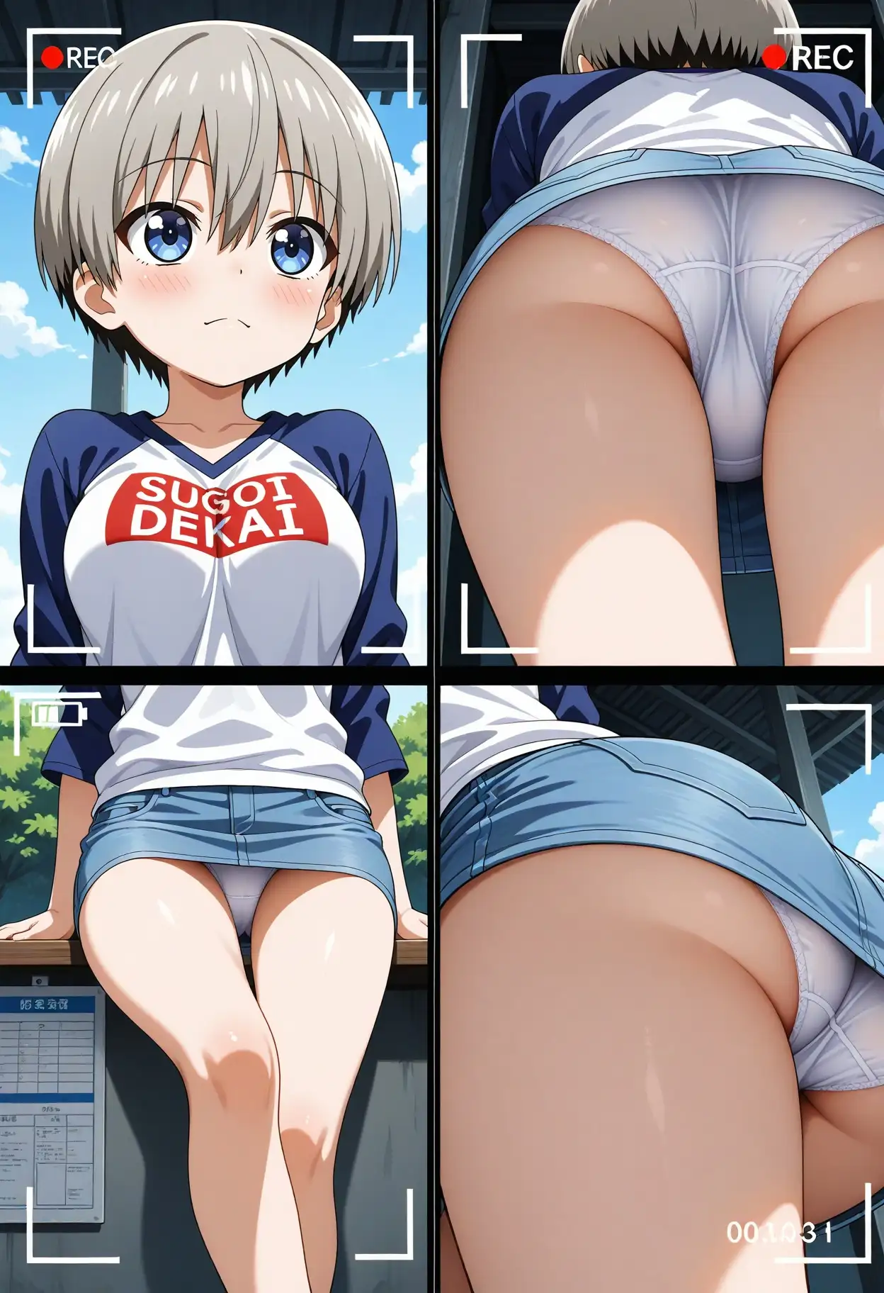 スカート内盗撮、着替え盗撮、野ション、野外露出風【宇崎花風1】 7ページ