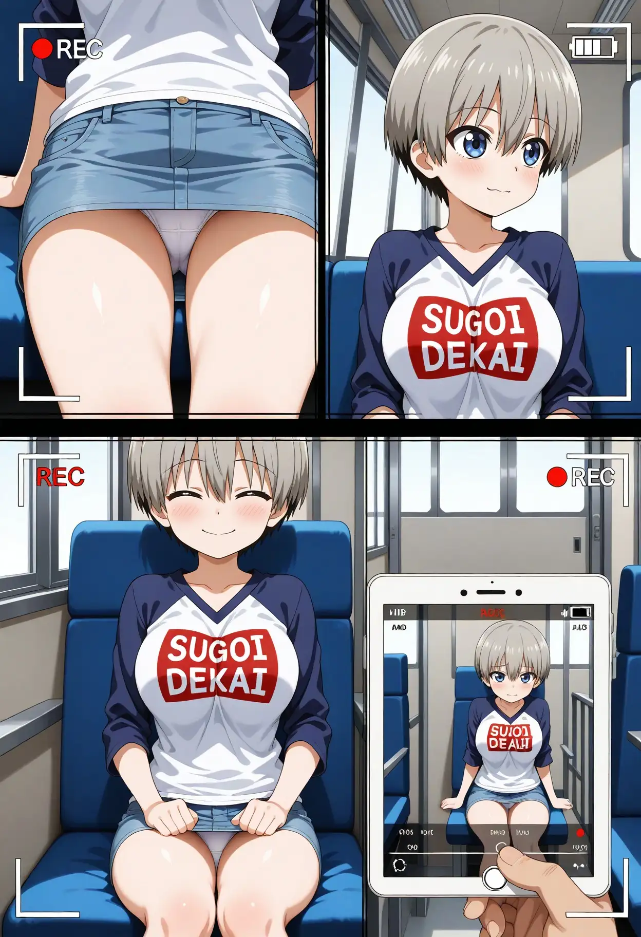 スカート内盗撮、着替え盗撮、野ション、野外露出風【宇崎花風1】 8ページ