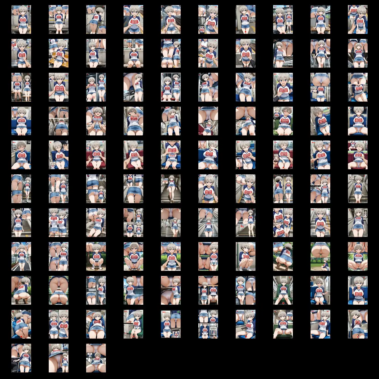 スカート内盗撮、着替え盗撮、野ション、野外露出風【宇崎花風1】 9ページ